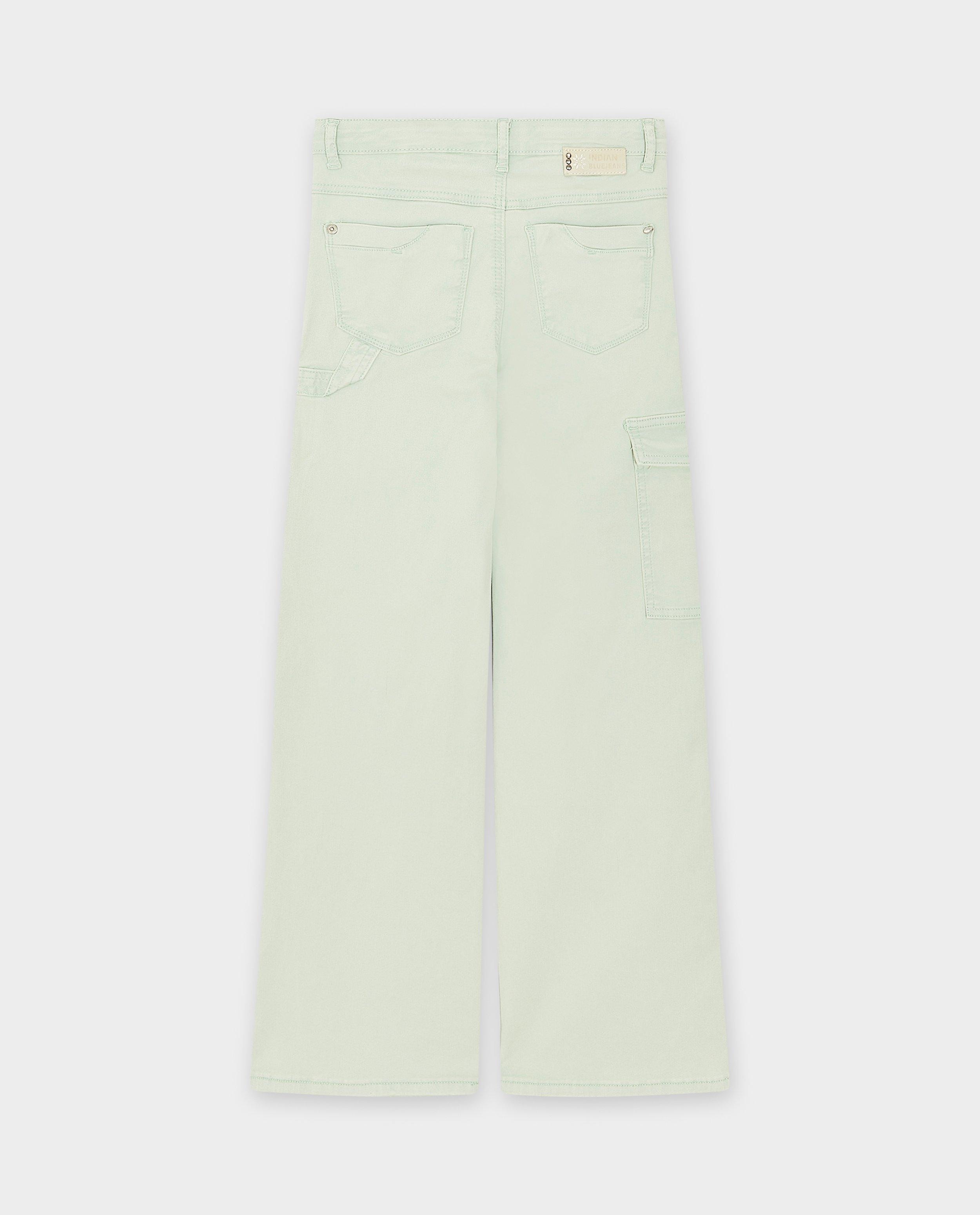 Broeken - Lichtgroene broek, wide fit
