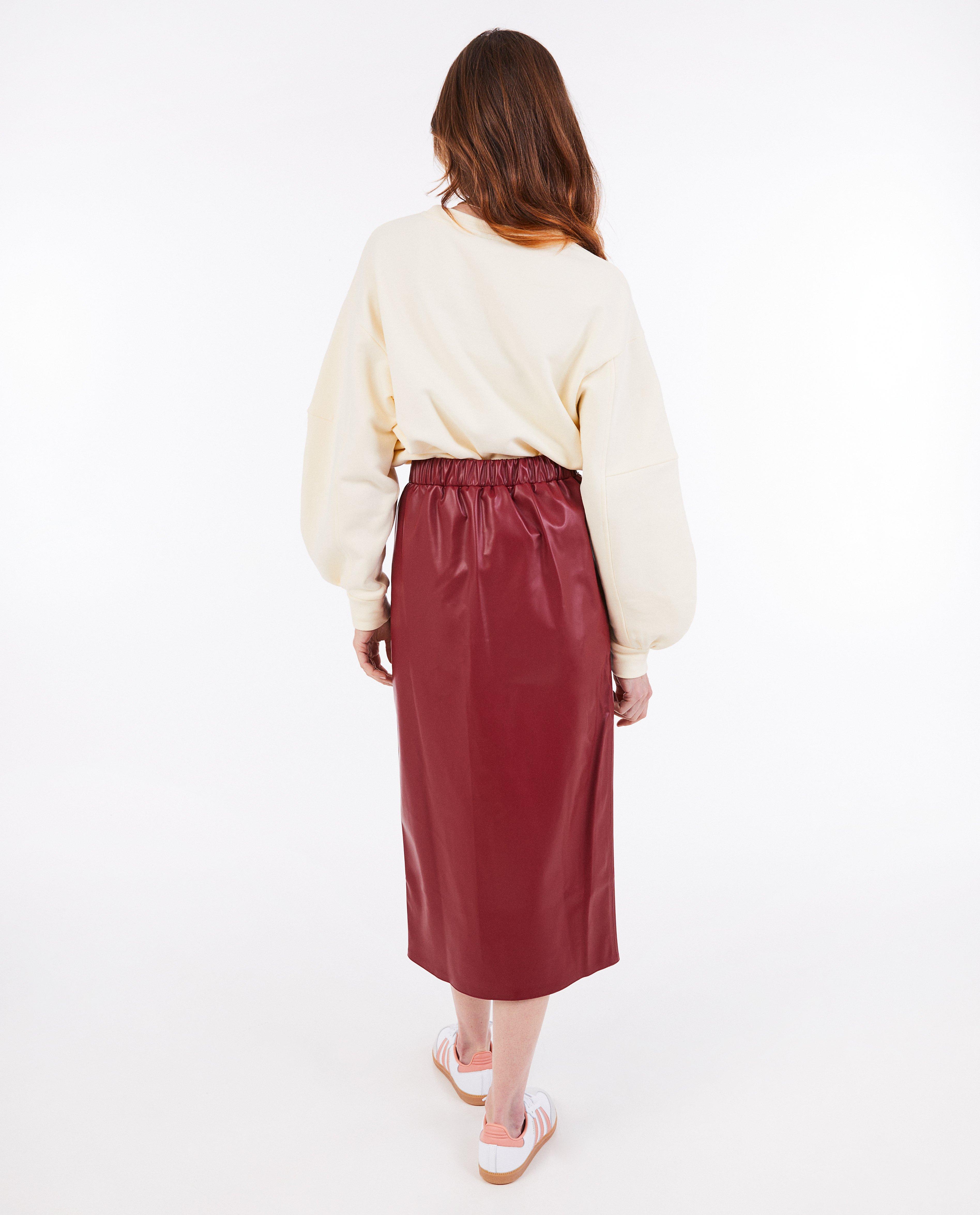 Rokken - Rok met leather look