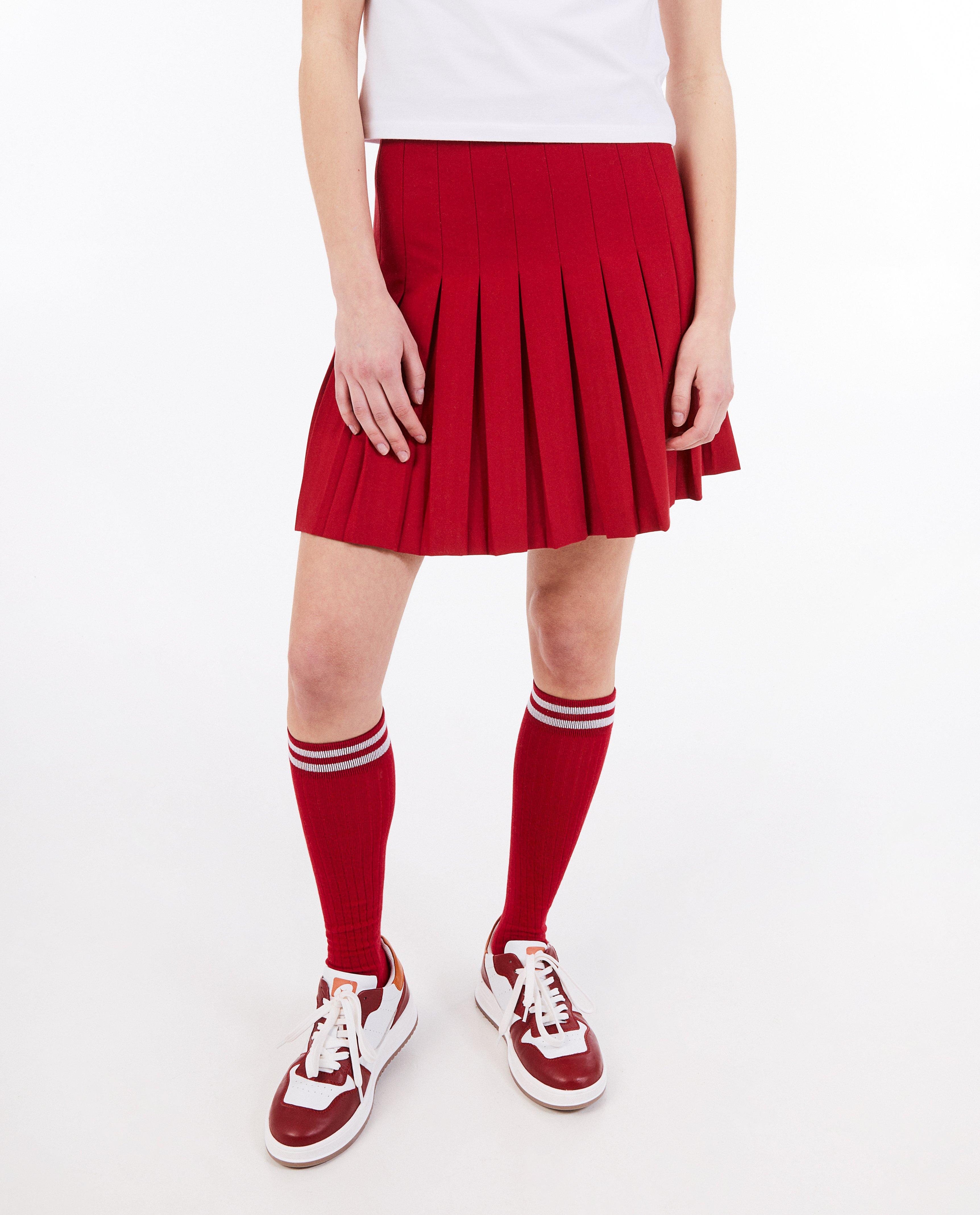 Jupes - Jupe plissée rouge Milo, XS-XL