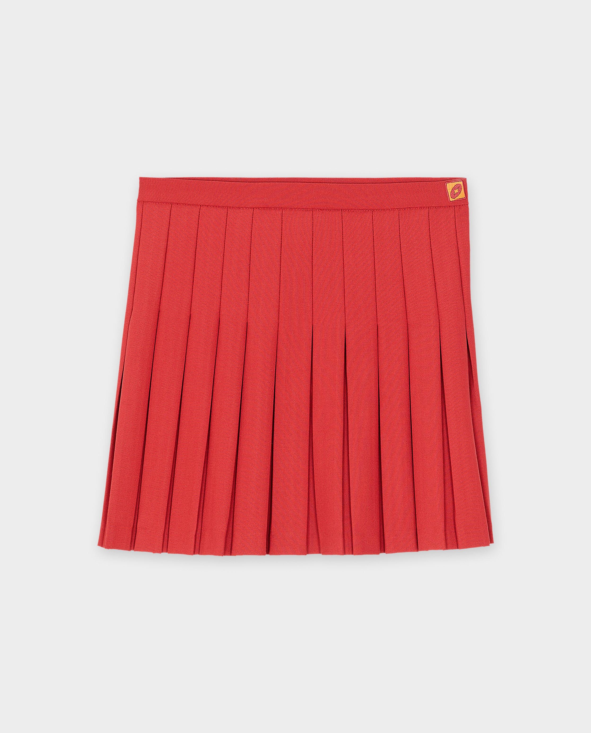 Jupes - Jupe plissée rouge Milo, XS-XL