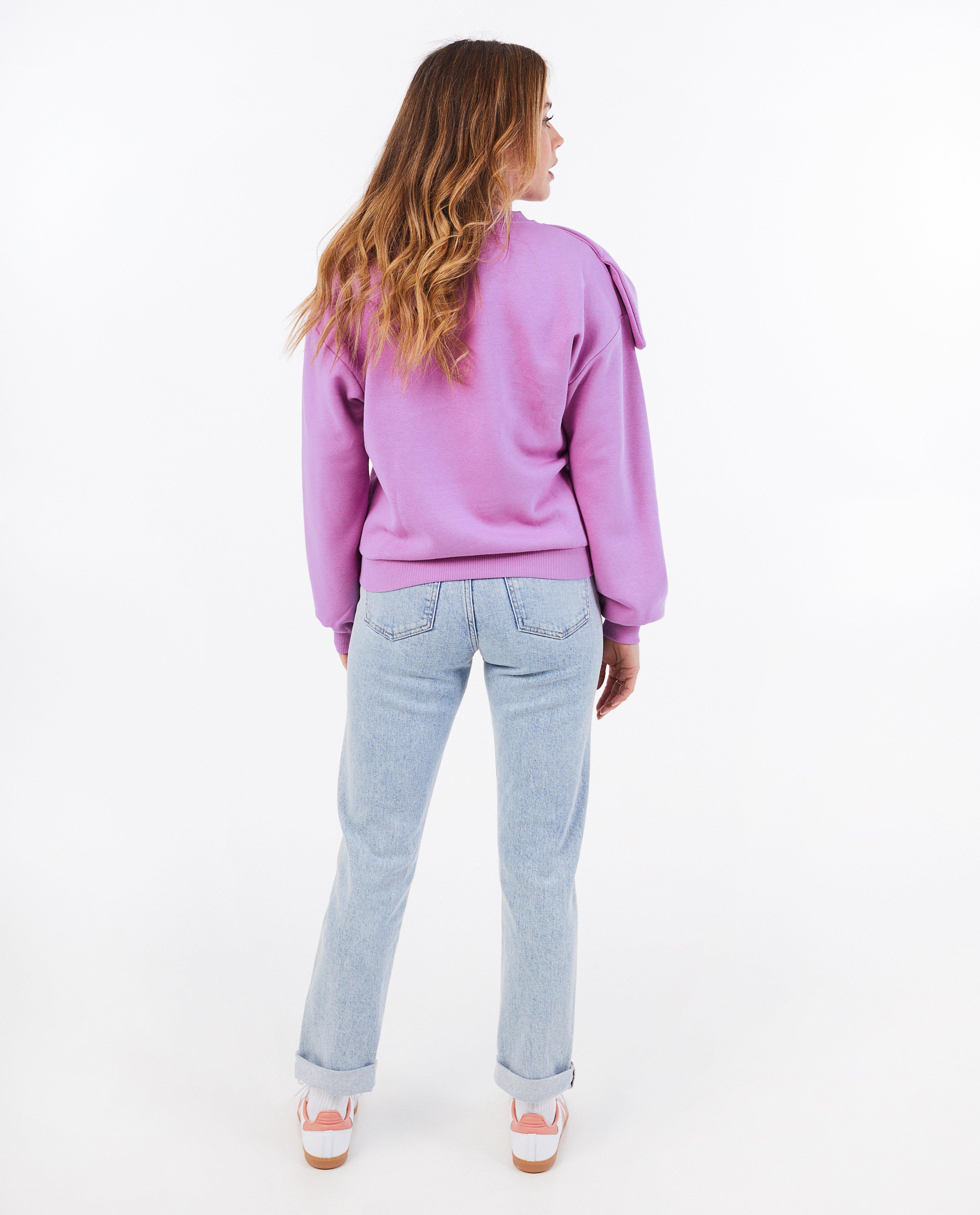 Sweaters - Roze sweater met strik