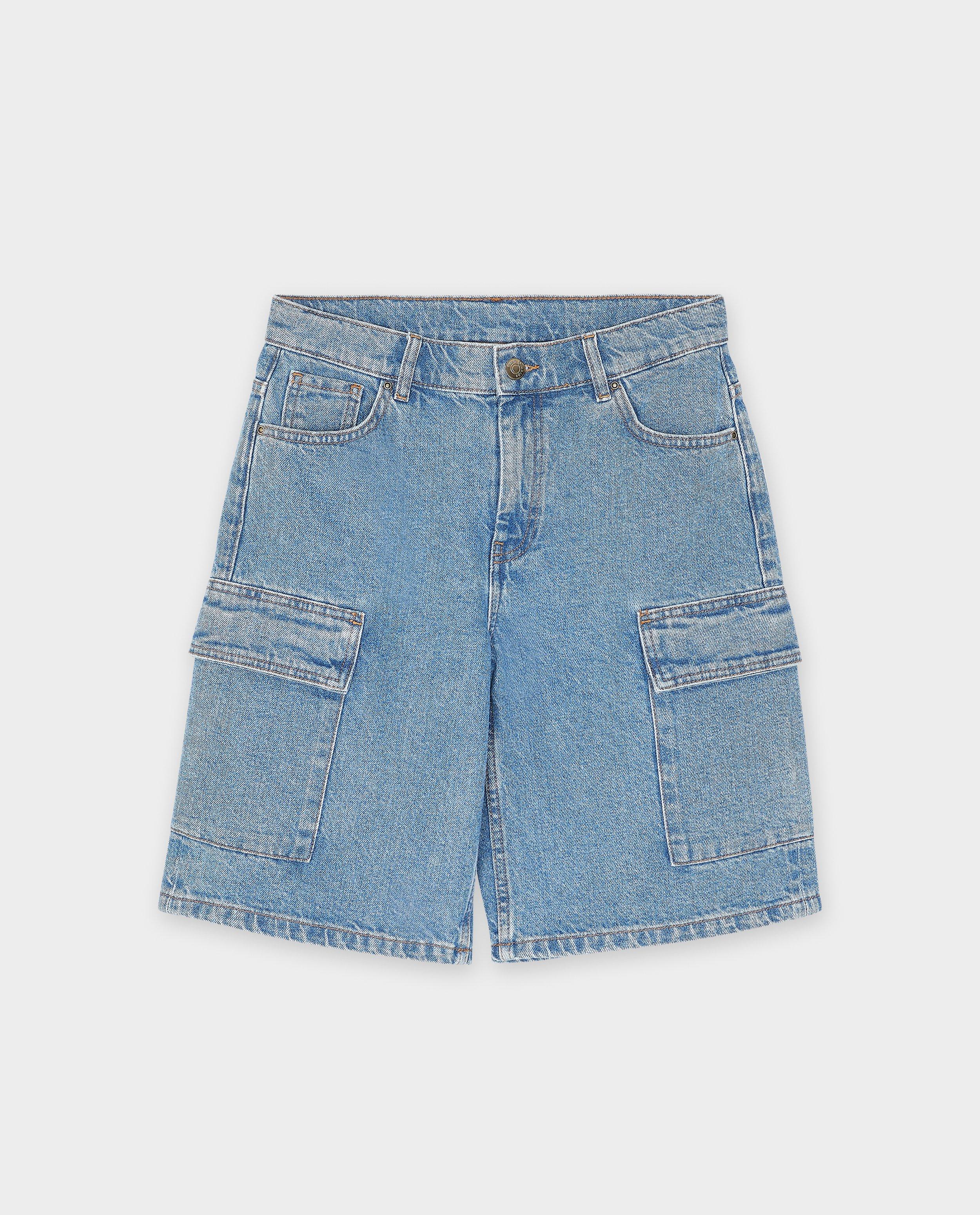 Shorts - Short en jeans bleu, coupe skater