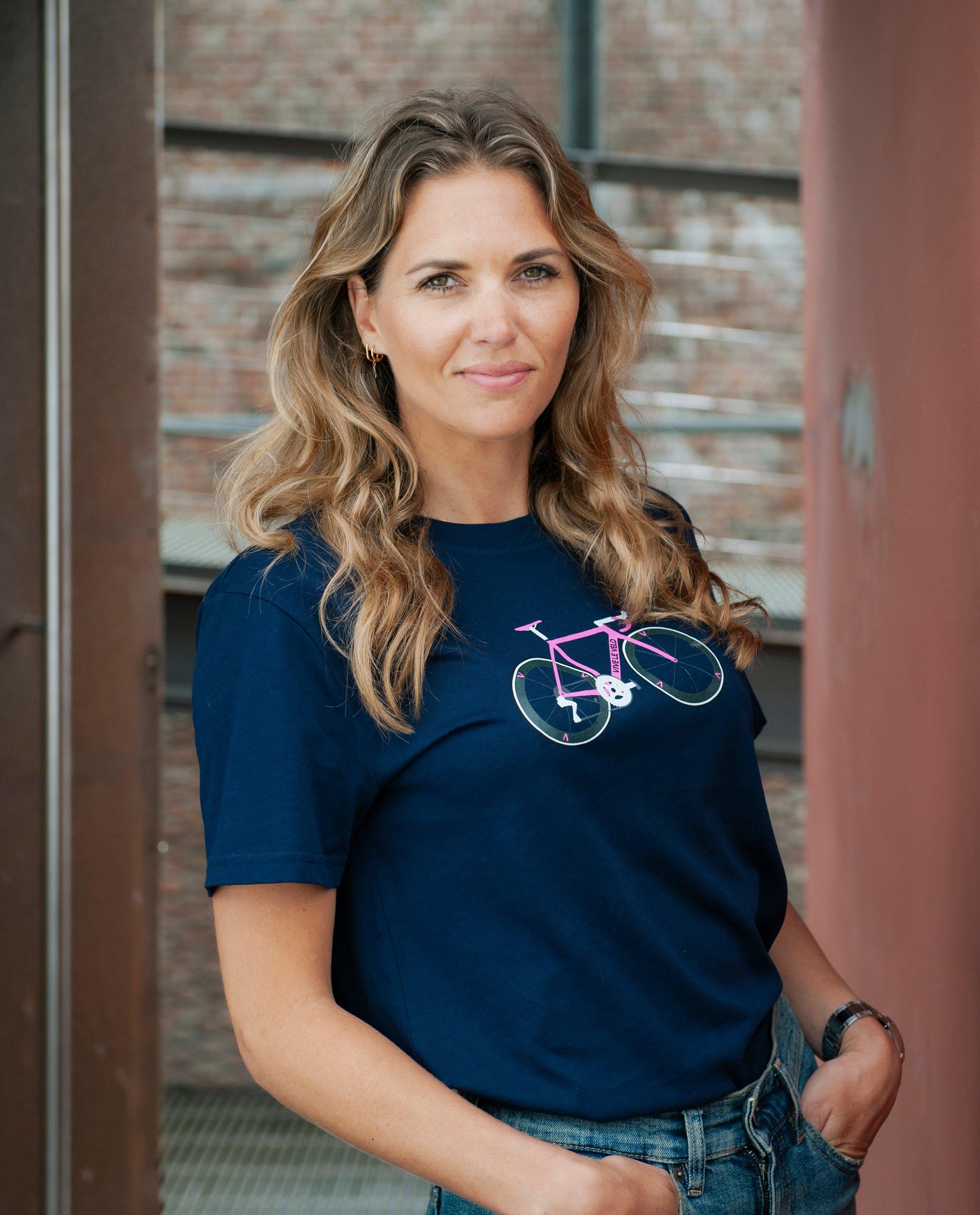 T-shirt met fietsprint, S-XXL - null - Vive le vélo