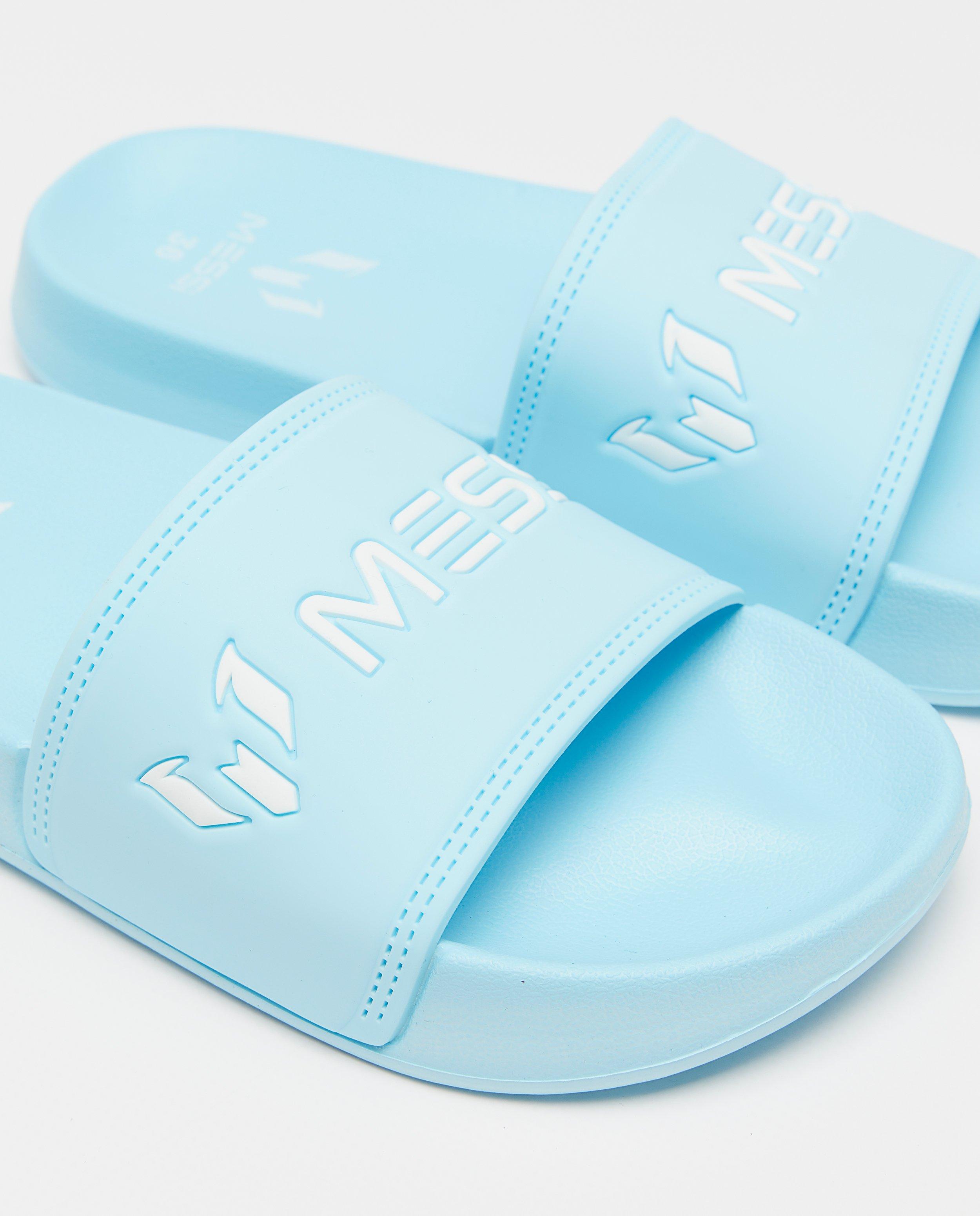 Schoenen - Blauwe slippers