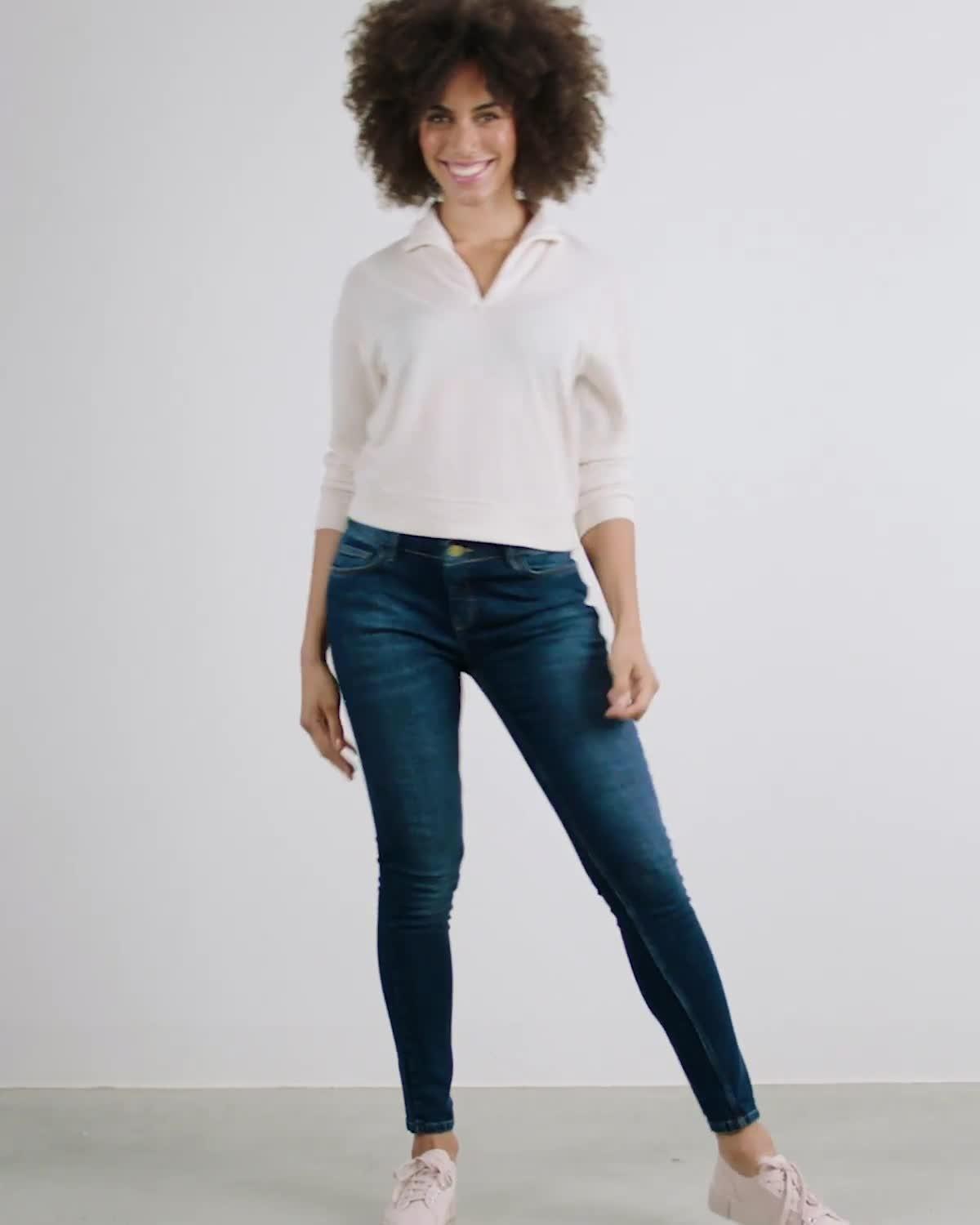 Post-consumer jeans, skinny fit - Video - blauw - thumbnail nummer 2