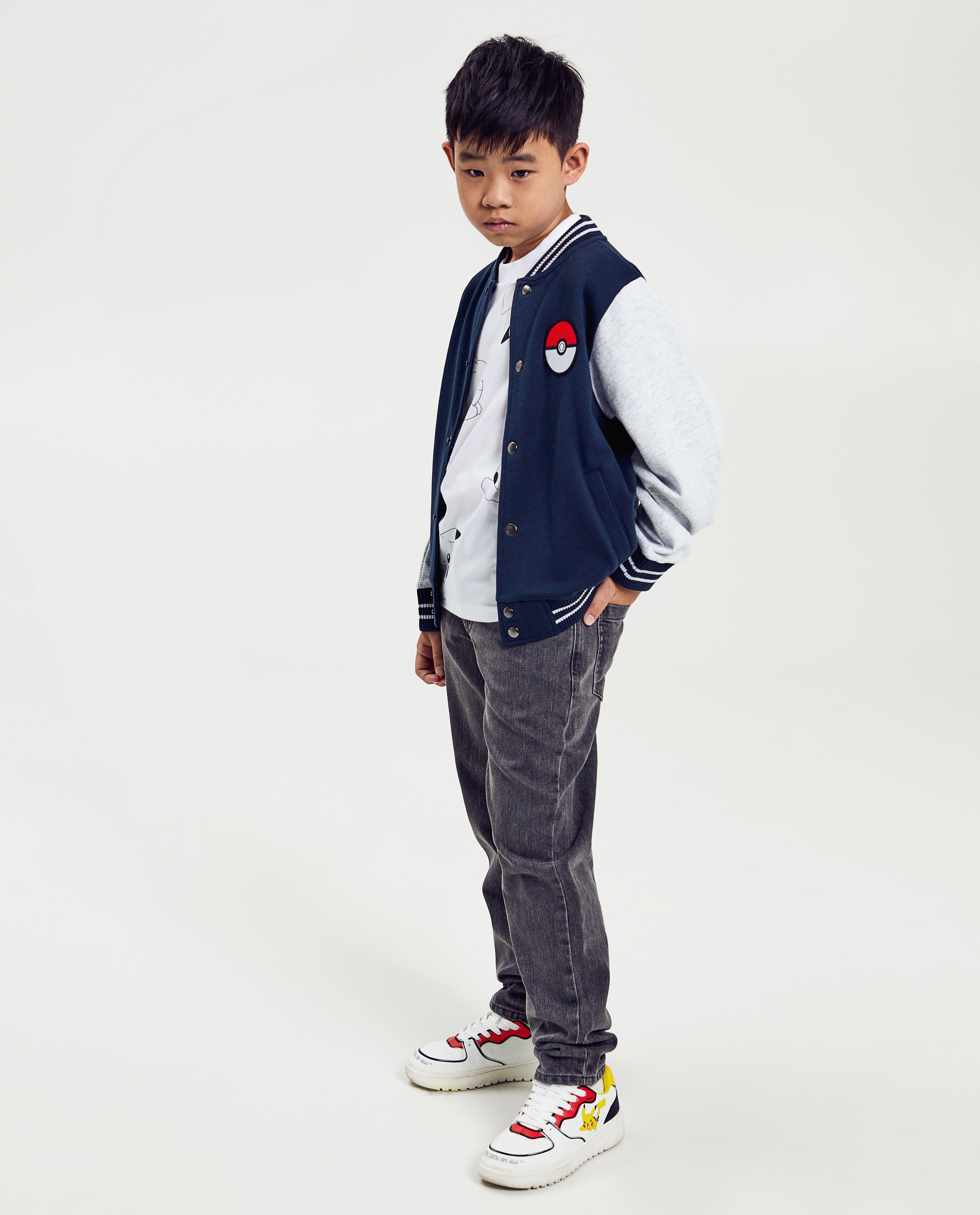 Cardigan - Baseball vest met color block