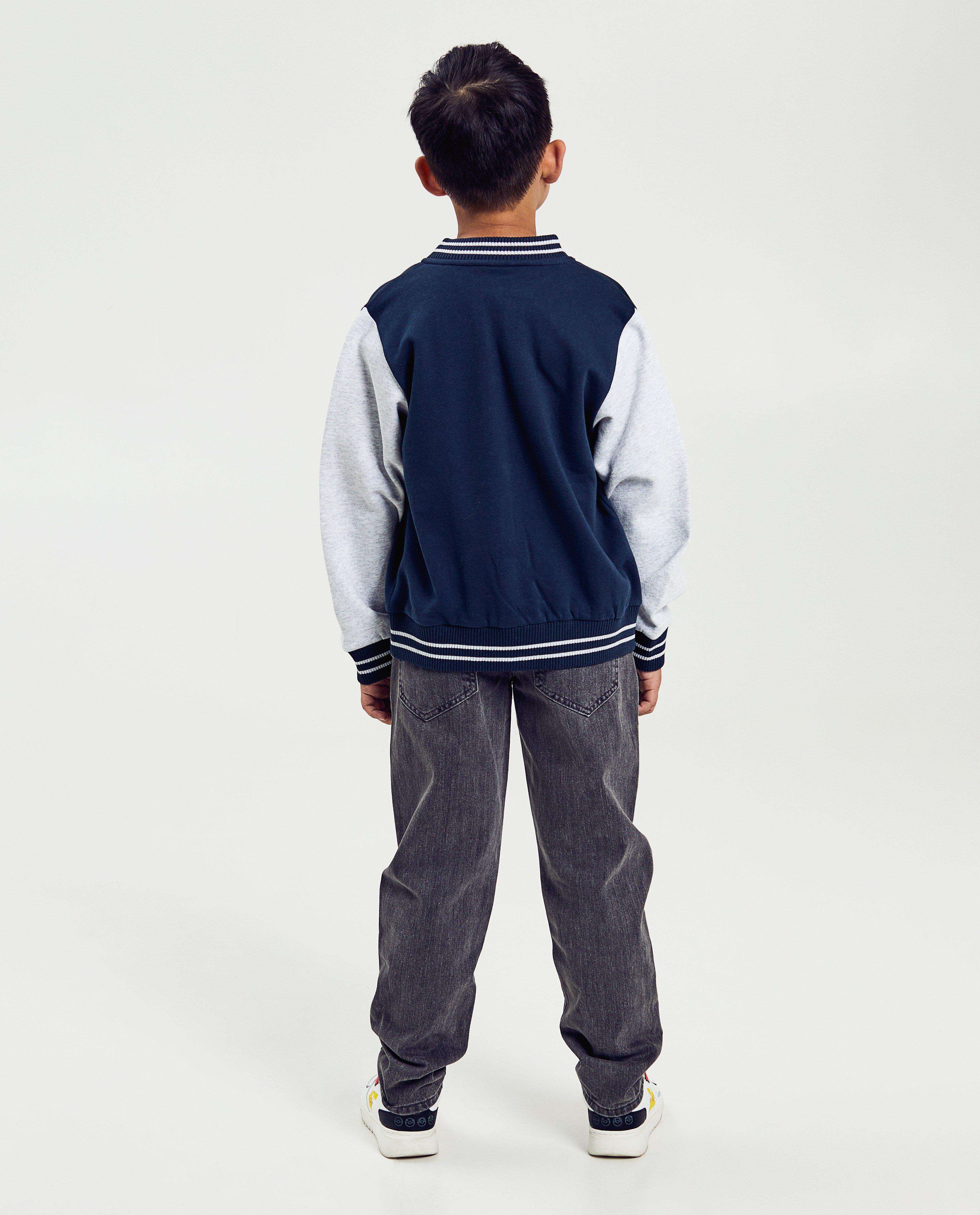 Cardigan - Baseball vest met color block
