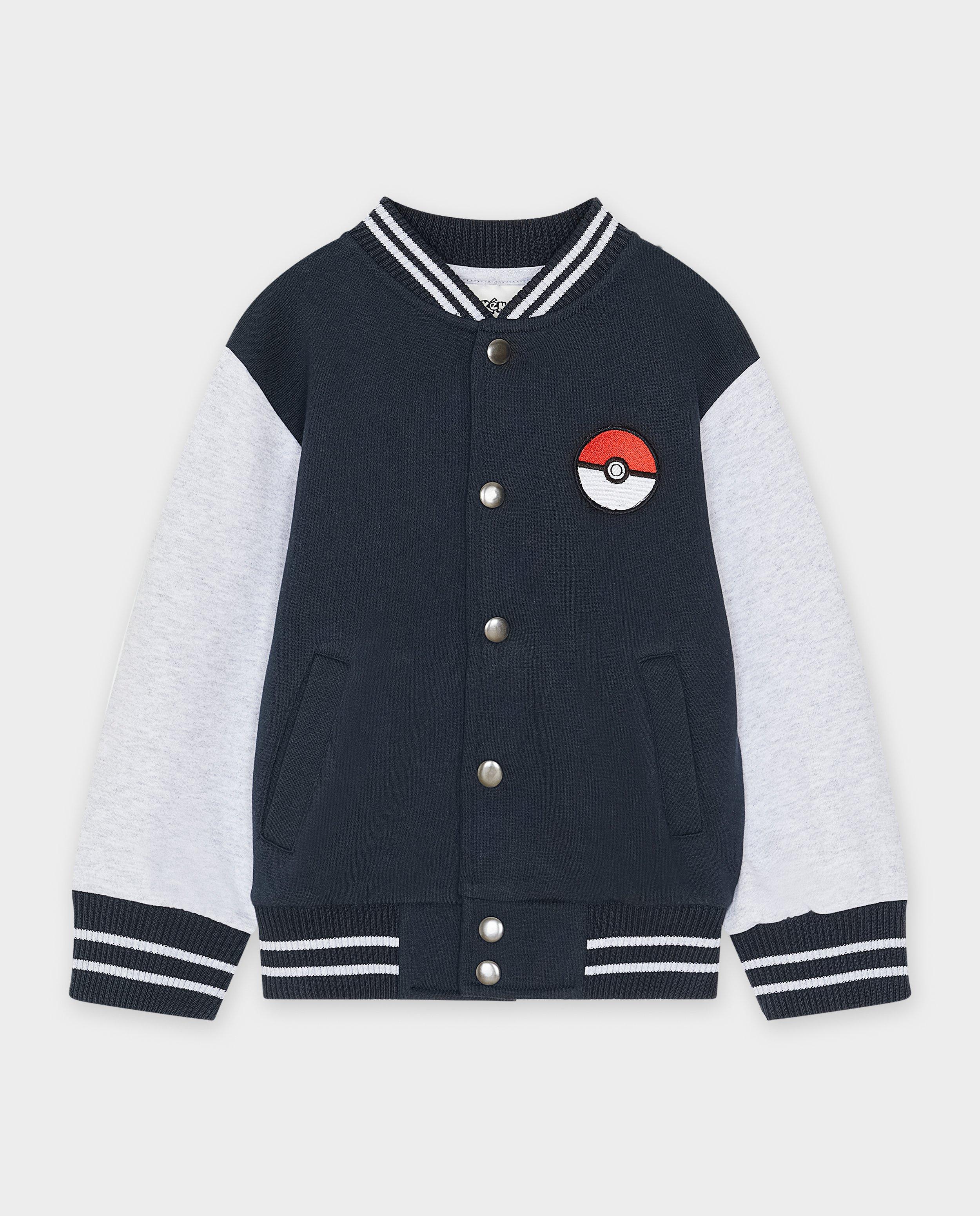 Cardigan - Baseball vest met color block
