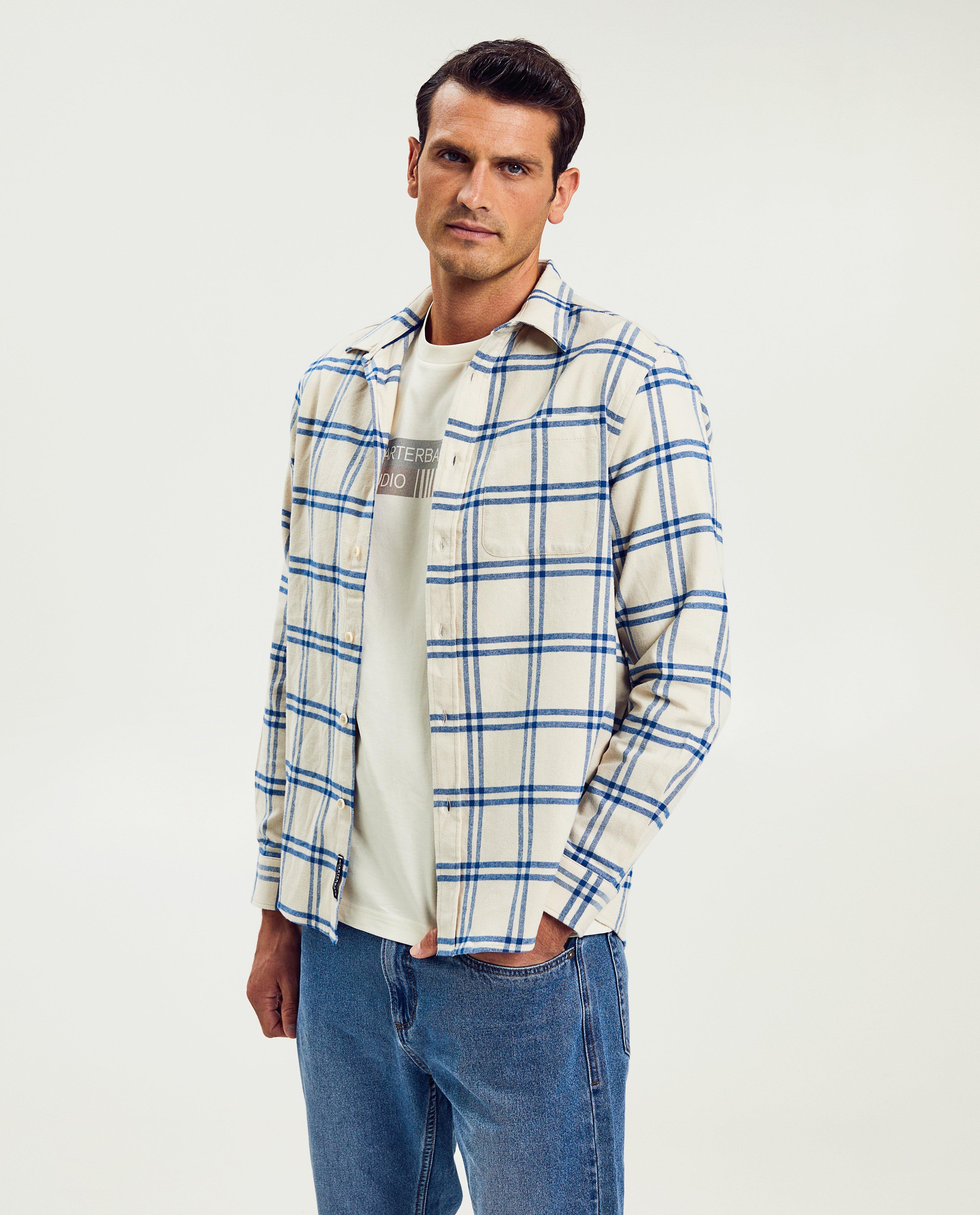 Chemise en flanelle à carreaux, regular fit - null - Quarterback