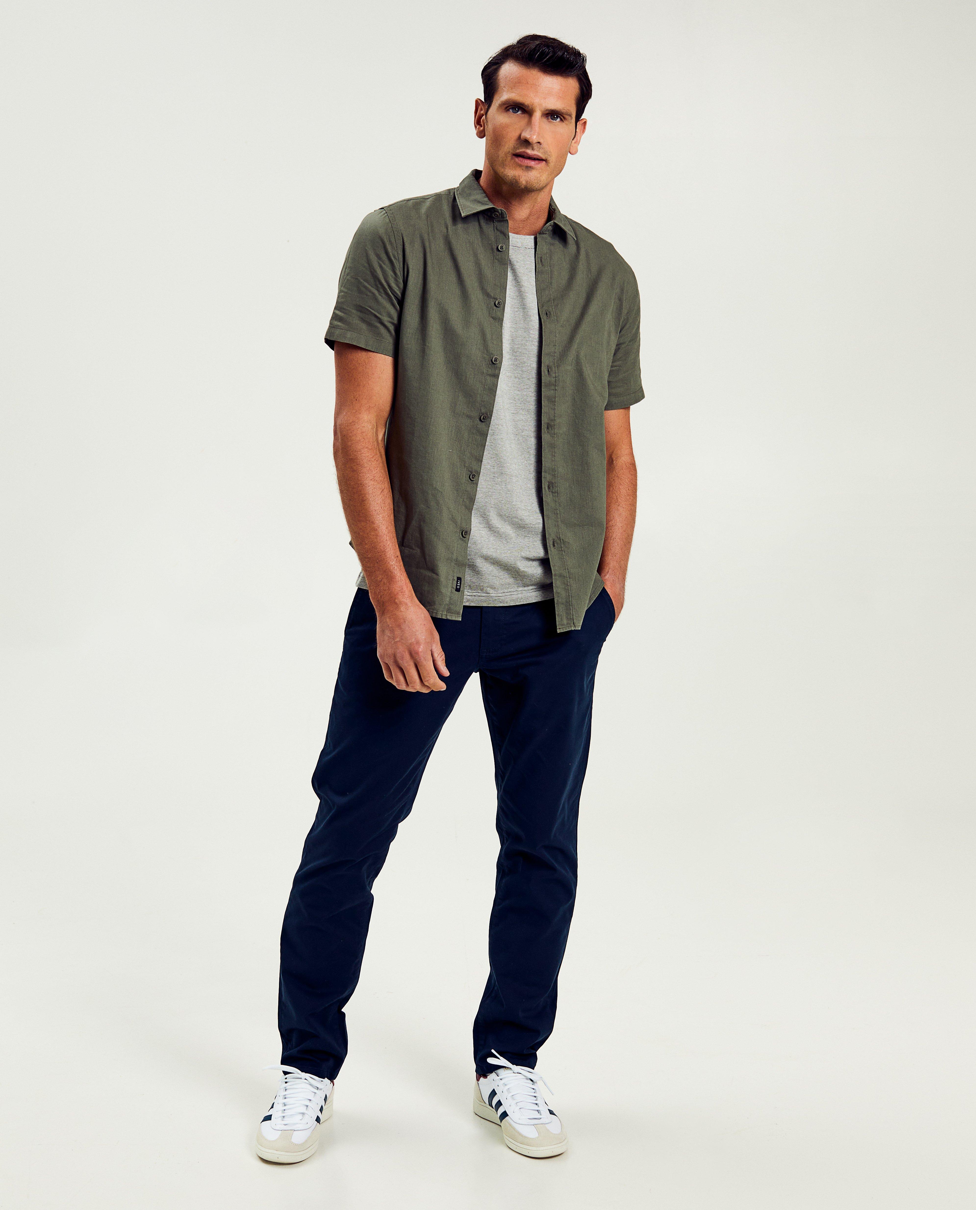 Donkerblauwe broek, slim fit - Product Detail - donkerblauw - afbeelding nummer 1