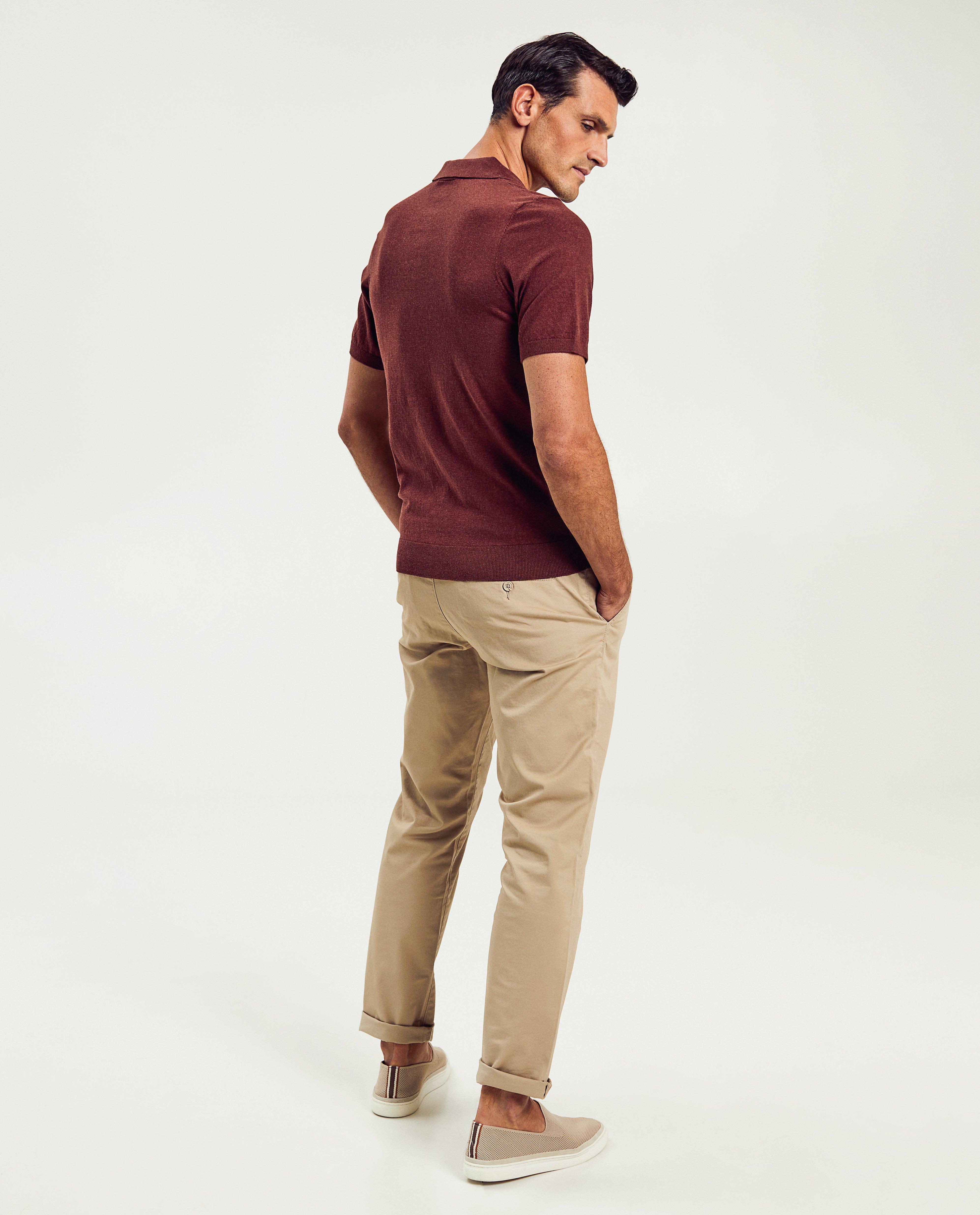 Polos - Polo rouge foncé, slim fit