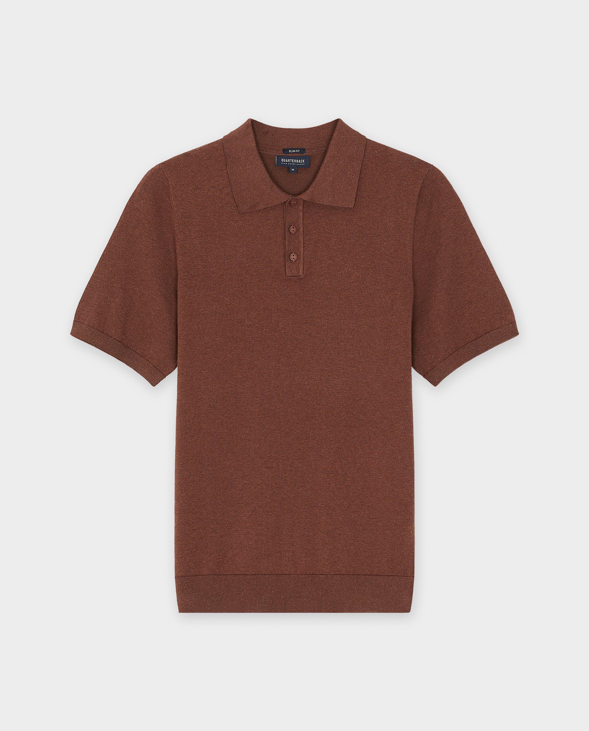 Polo's - Donkerrode polo, slim fit