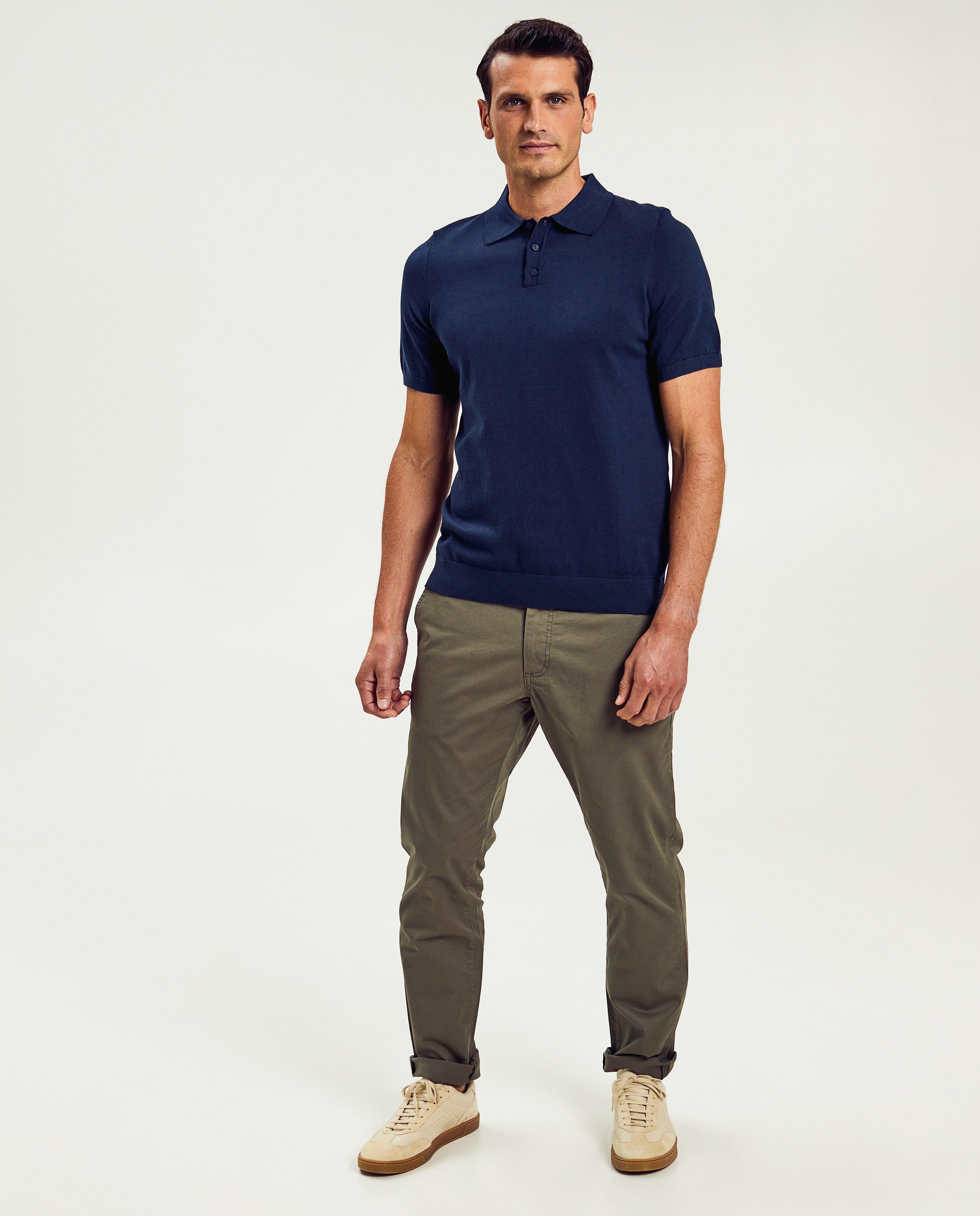 Polo's - Donkerblauwe polo, slim fit