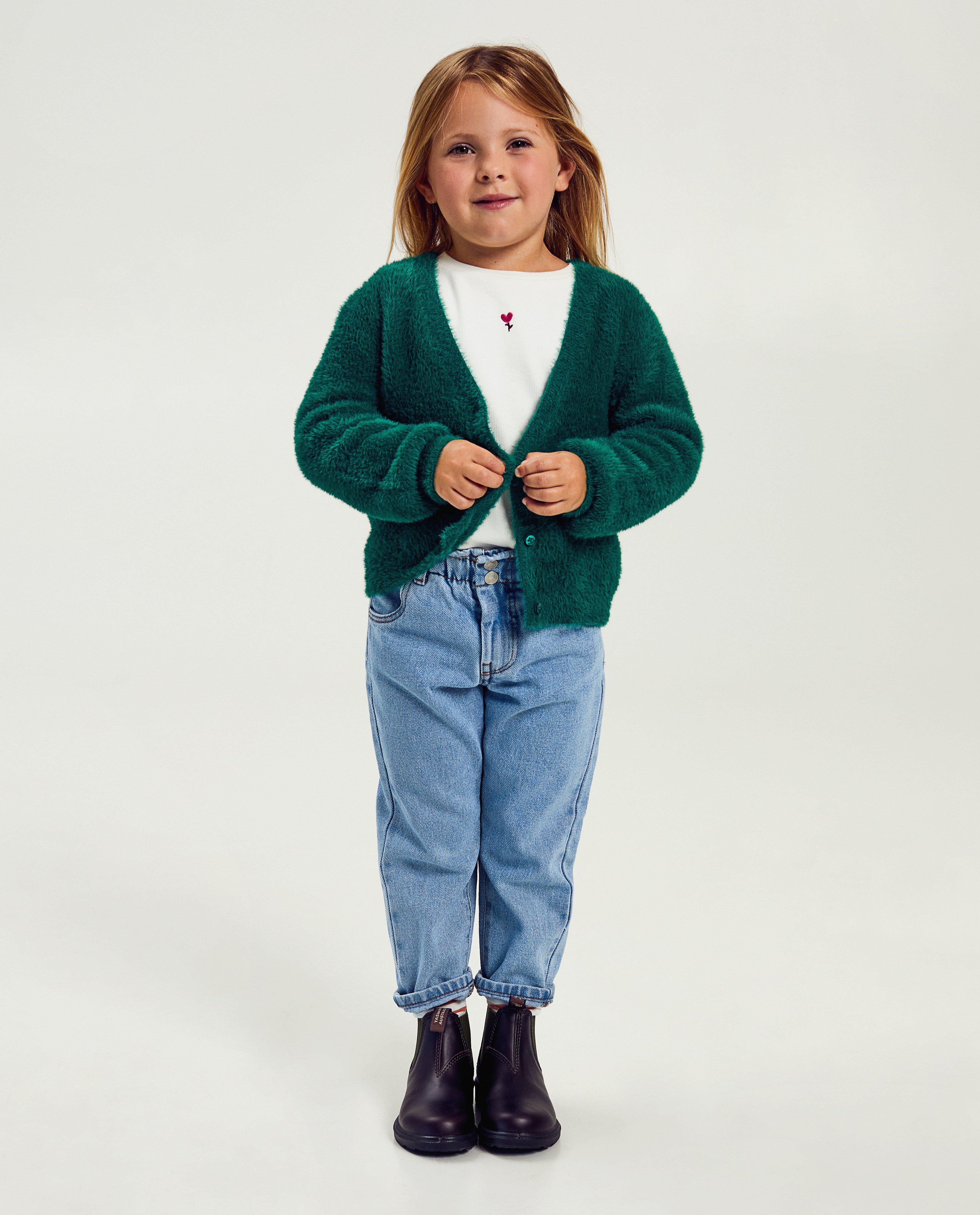 Cardigan vert fonc&eacute; tout doux - D&eacute;tails du produit - khaki - image num&eacute;ro 2