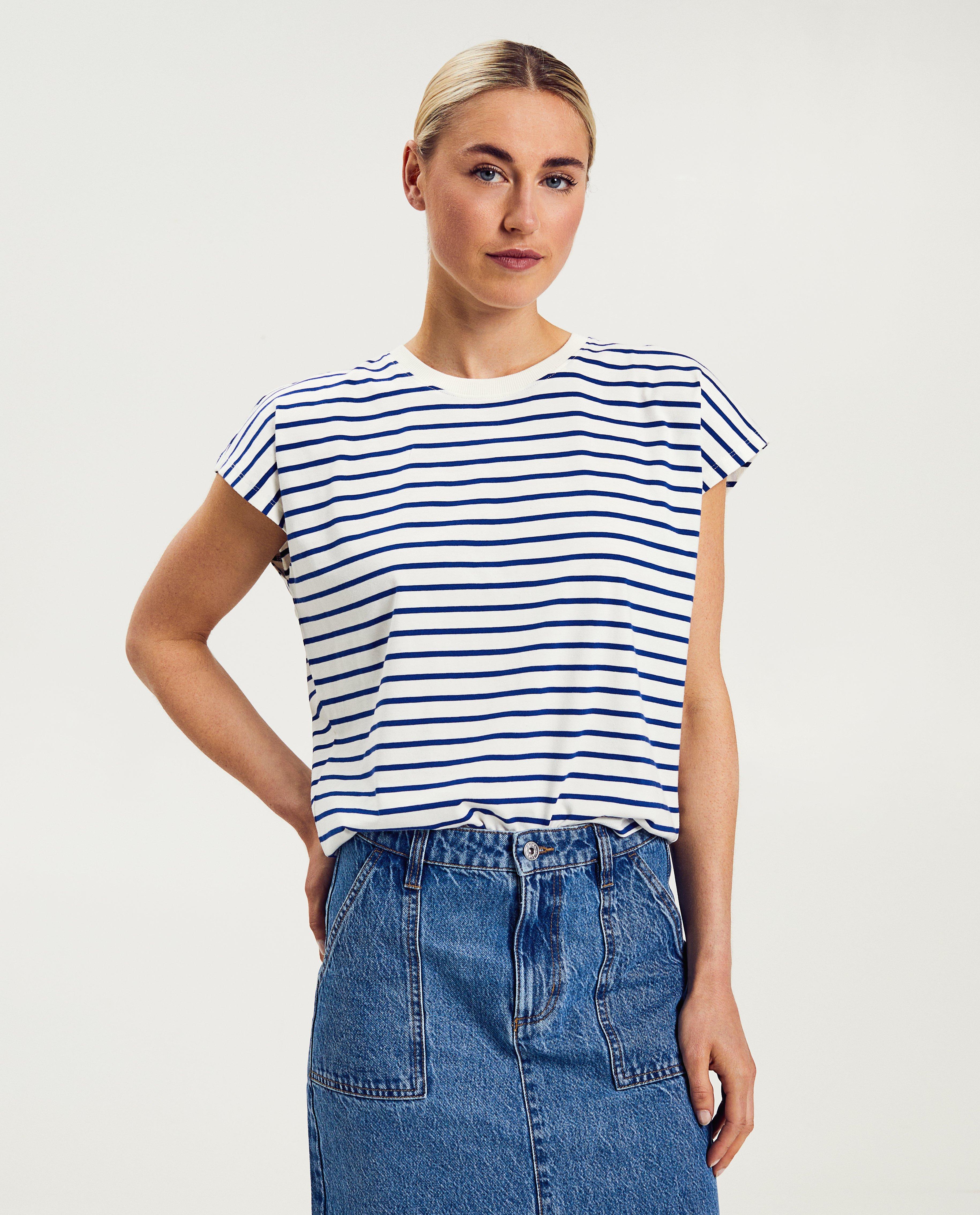 T-shirt met strepen - null - Sora