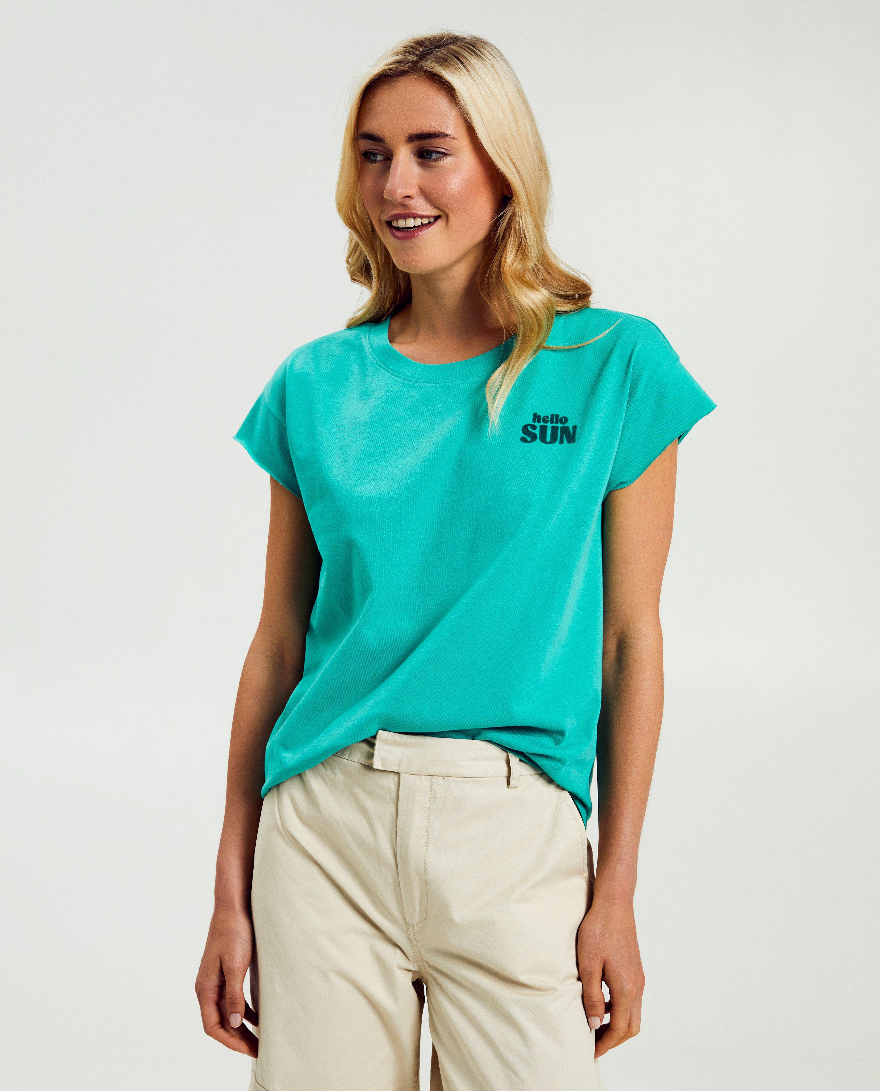 T-shirt met geborduurd opschrift - Product Detail - grijs - afbeelding nummer 1