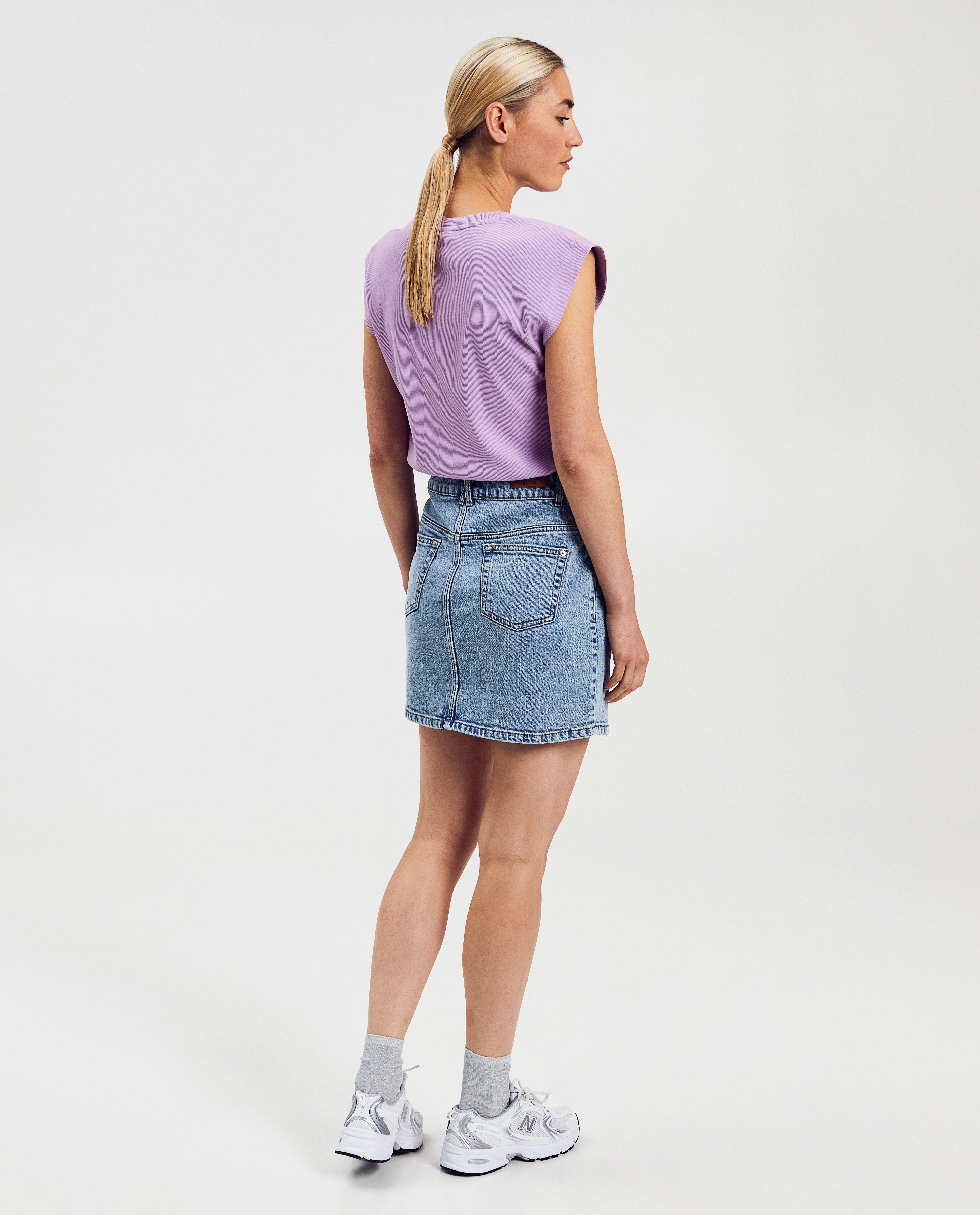 T-shirt &agrave; fines c&ocirc;tes - D&eacute;tails du produit - lilas - image num&eacute;ro 4