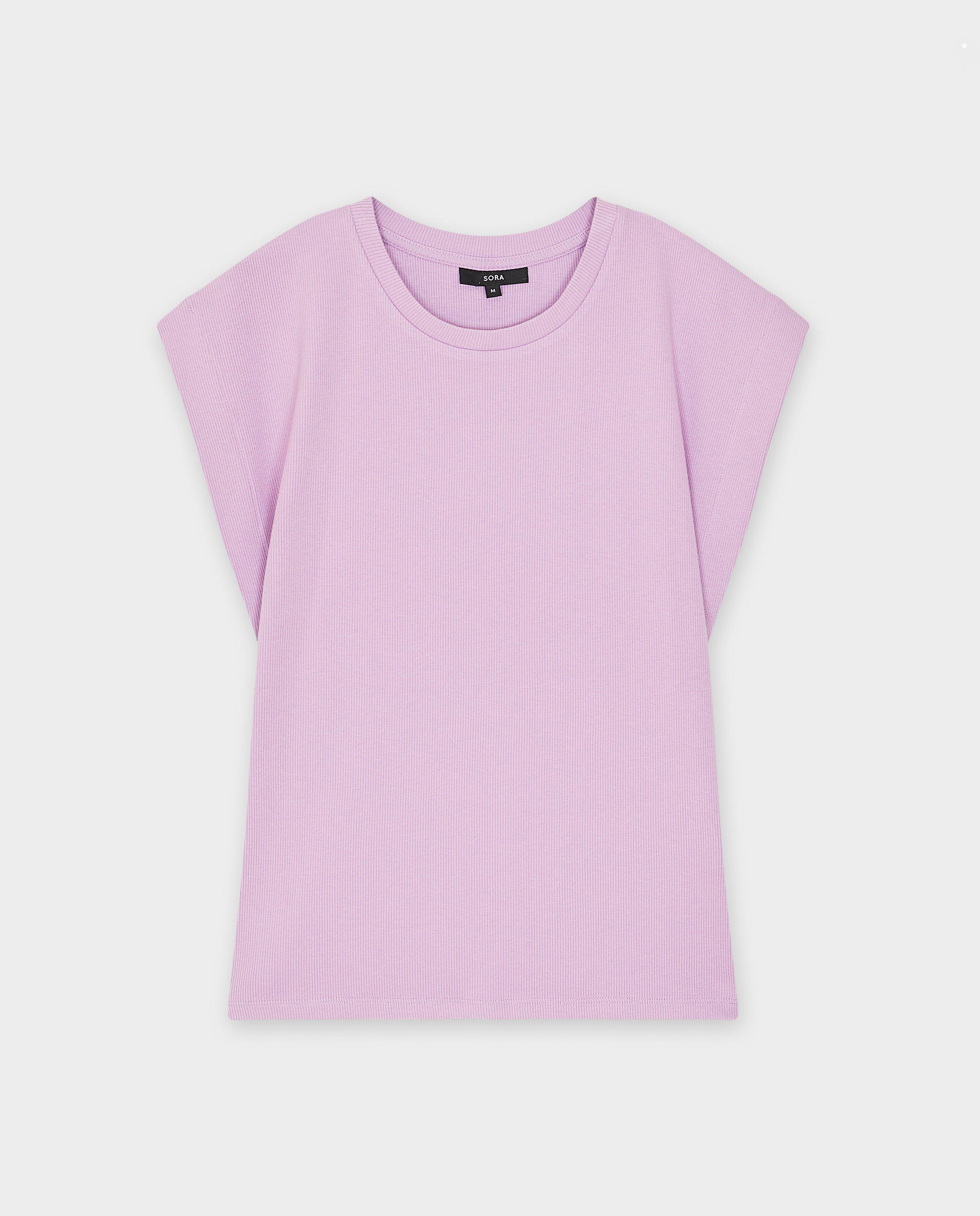 T-shirt &agrave; fines c&ocirc;tes - D&eacute;tails du produit - lilas - image num&eacute;ro 5