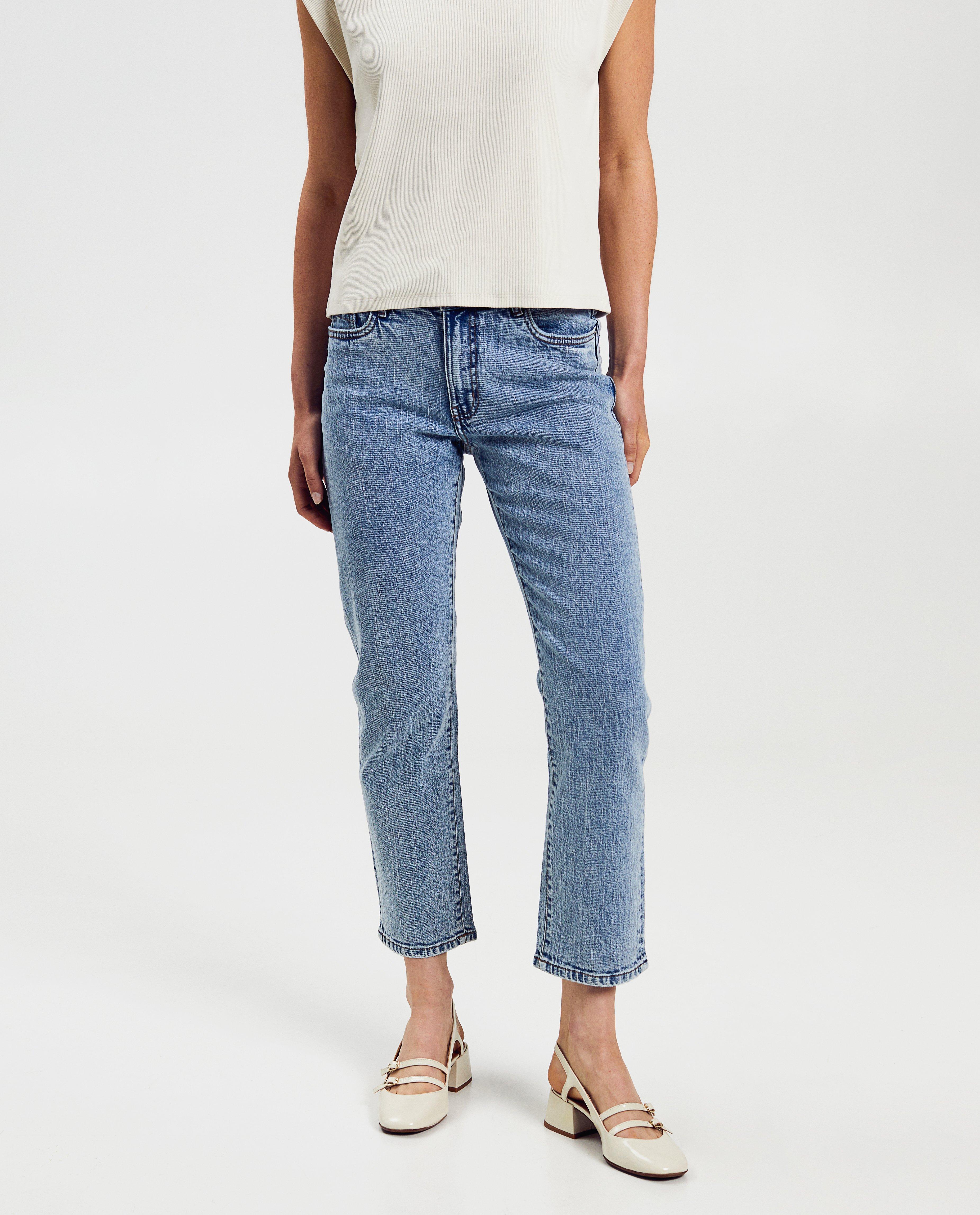 Lichtblauwe jeans, straight fit - Product Detail - lichtblauw - afbeelding nummer 3