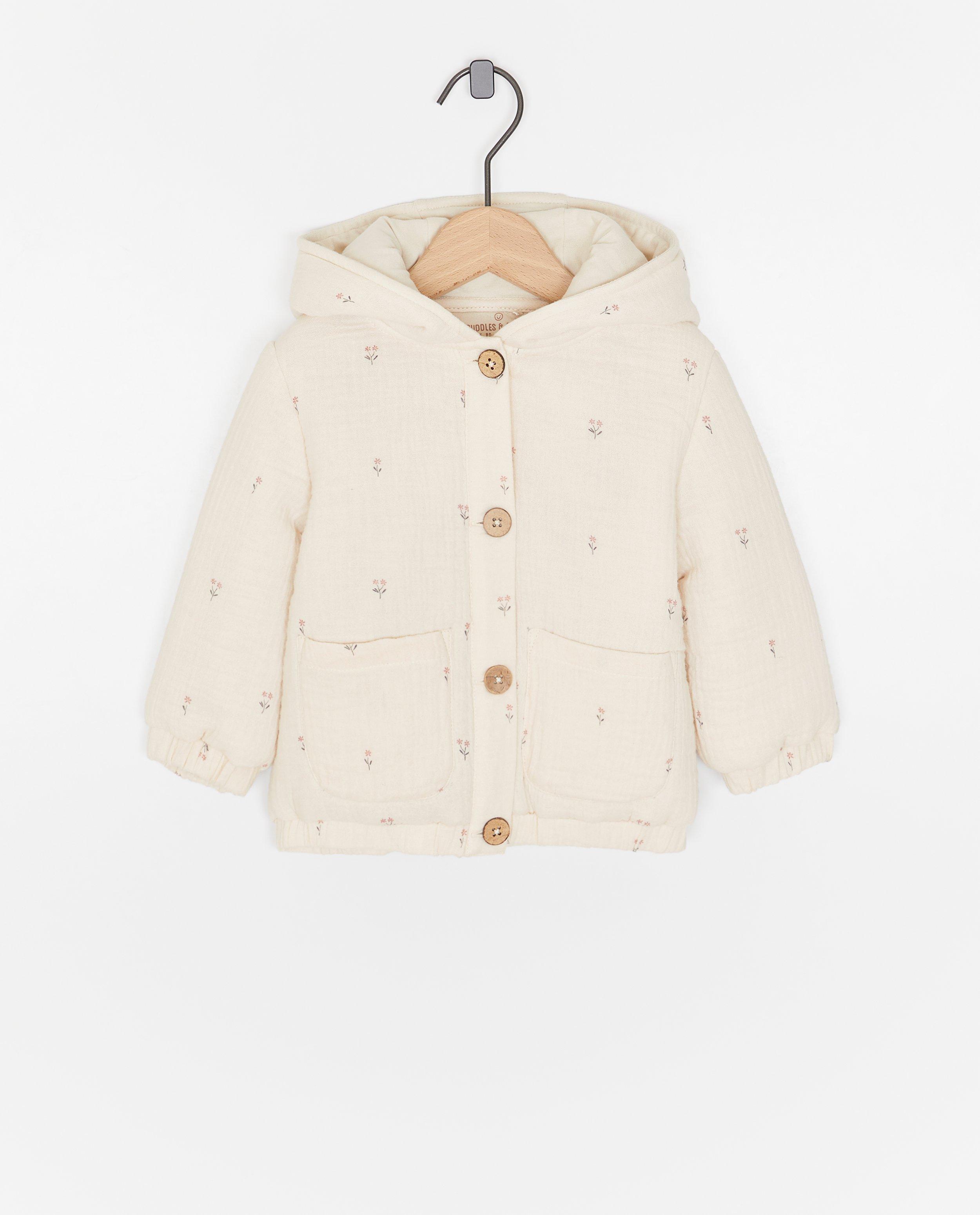 Poncho's en teddy's - Tetra jas met bloemenprint