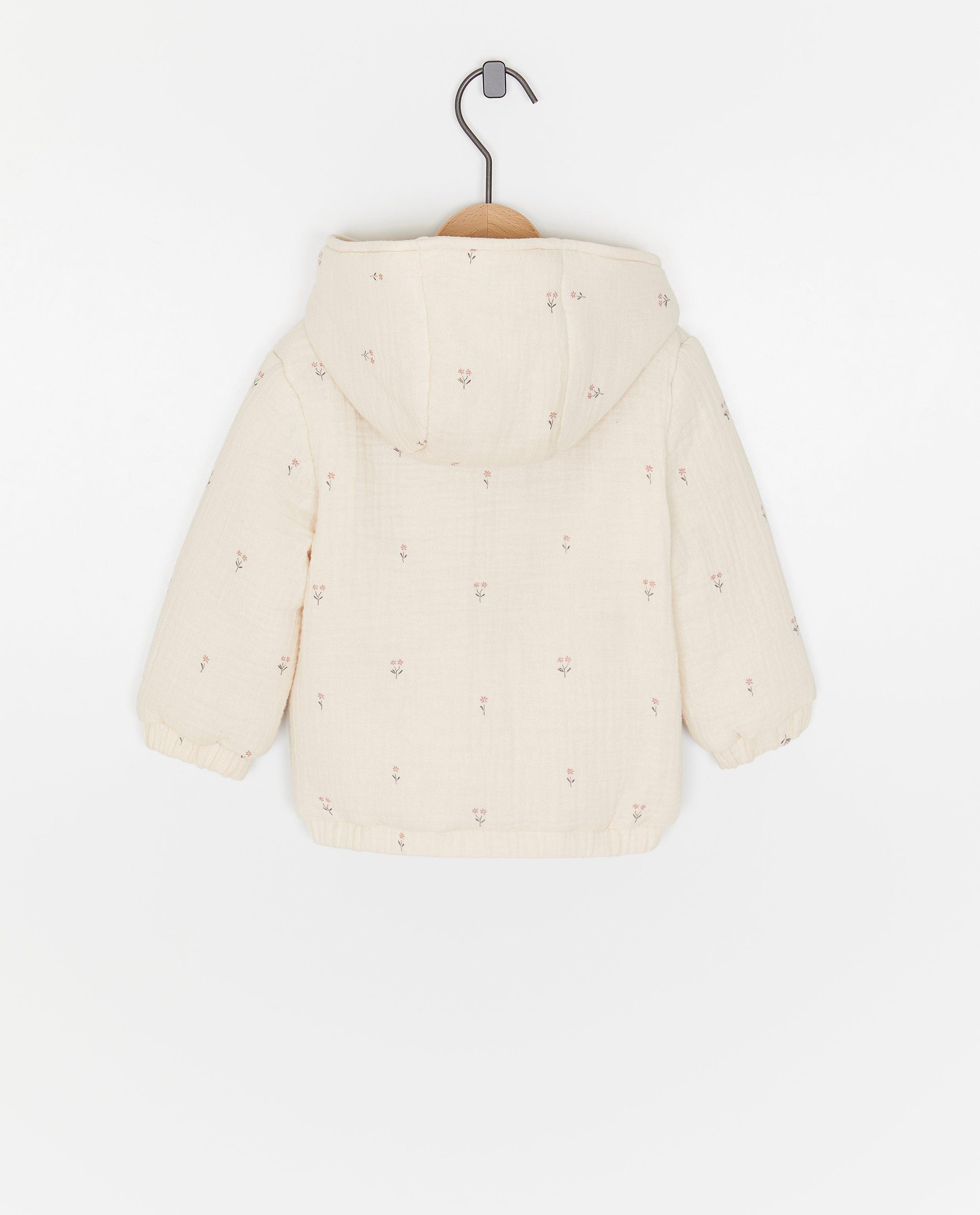 Poncho's en teddy's - Tetra jas met bloemenprint