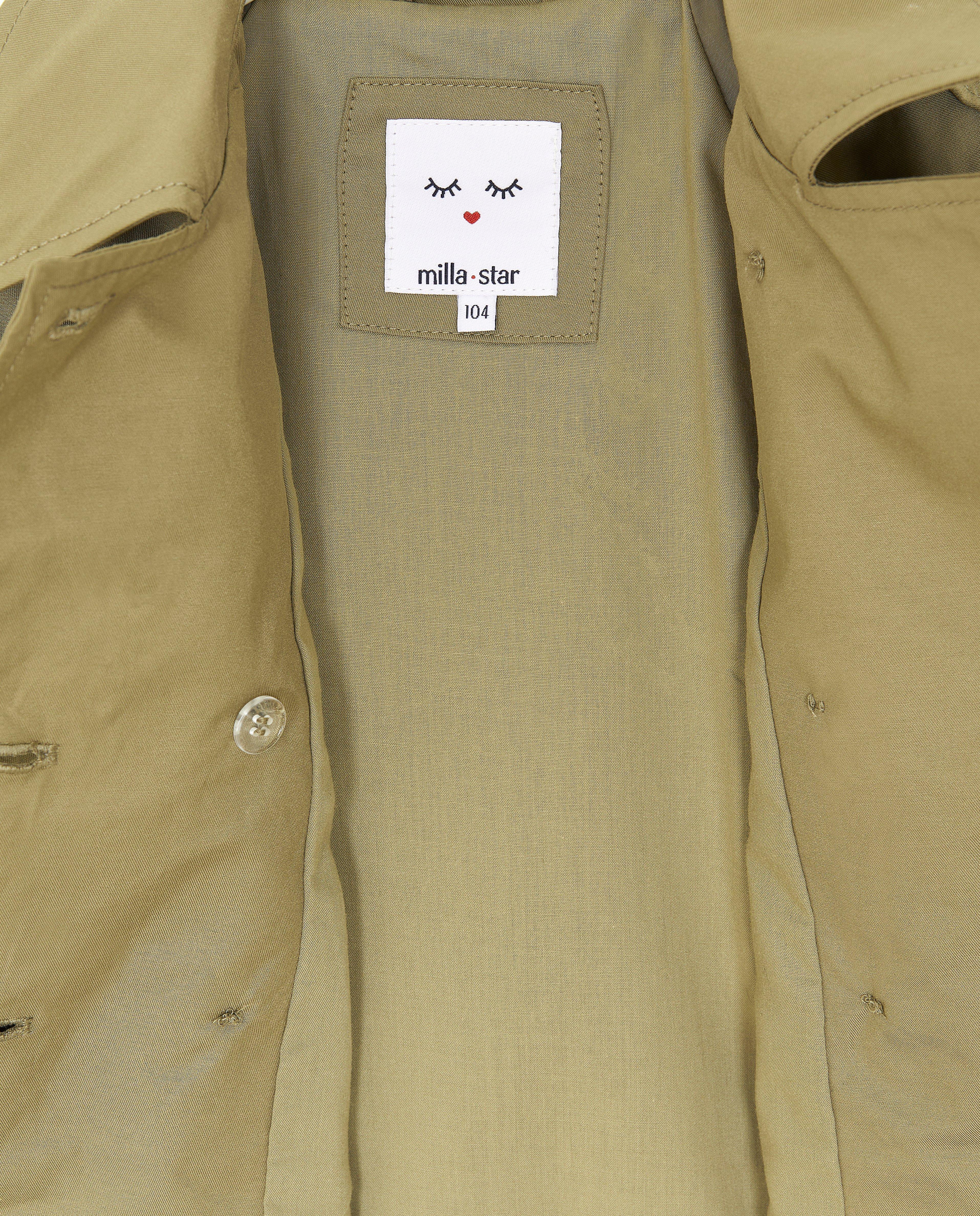 Poncho's en teddy's - Groene trenchcoat