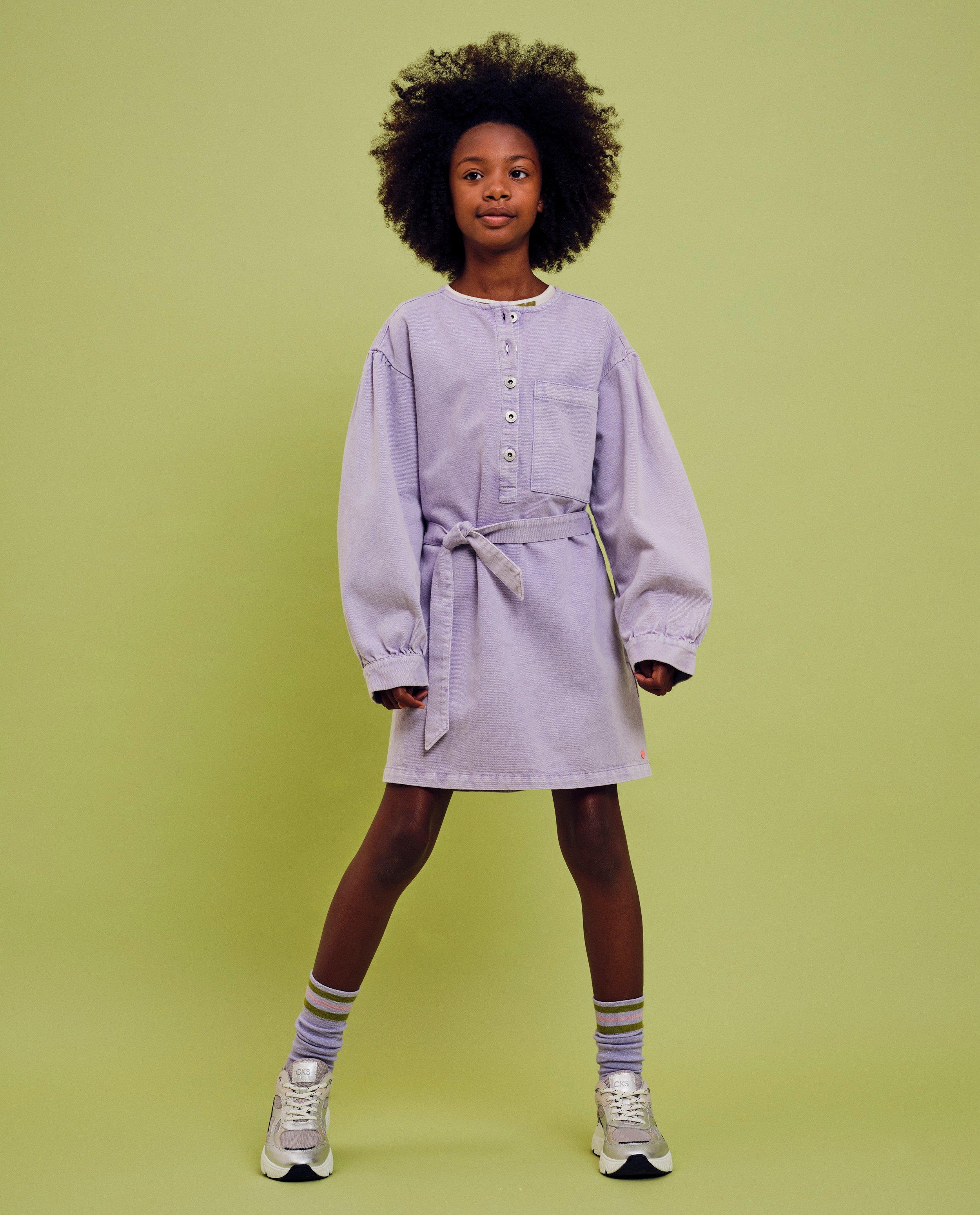 Robe en jeans mauve - D&eacute;tails du produit - violet - image num&eacute;ro 2