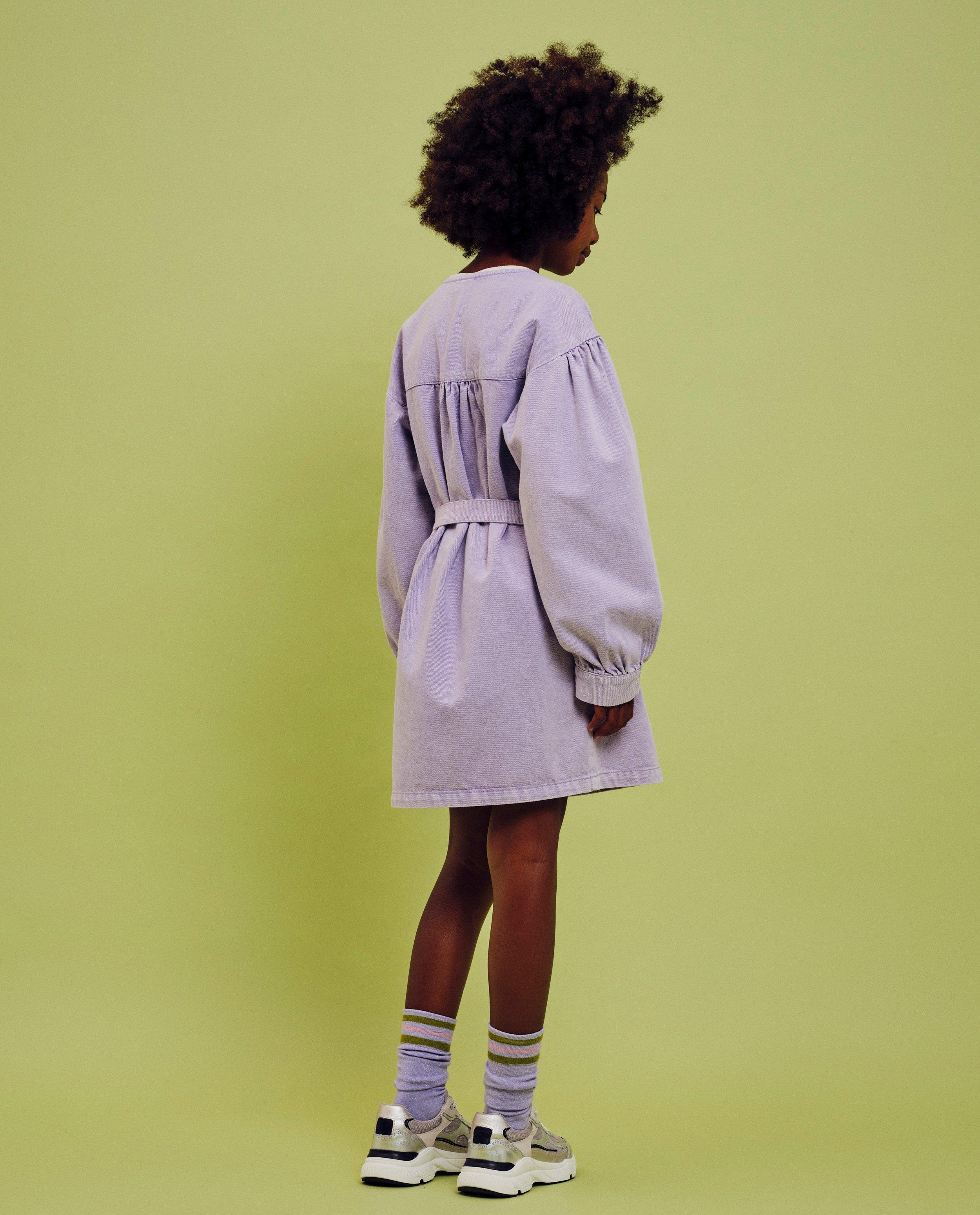 Robe en jeans mauve - D&eacute;tails du produit - violet - image num&eacute;ro 3