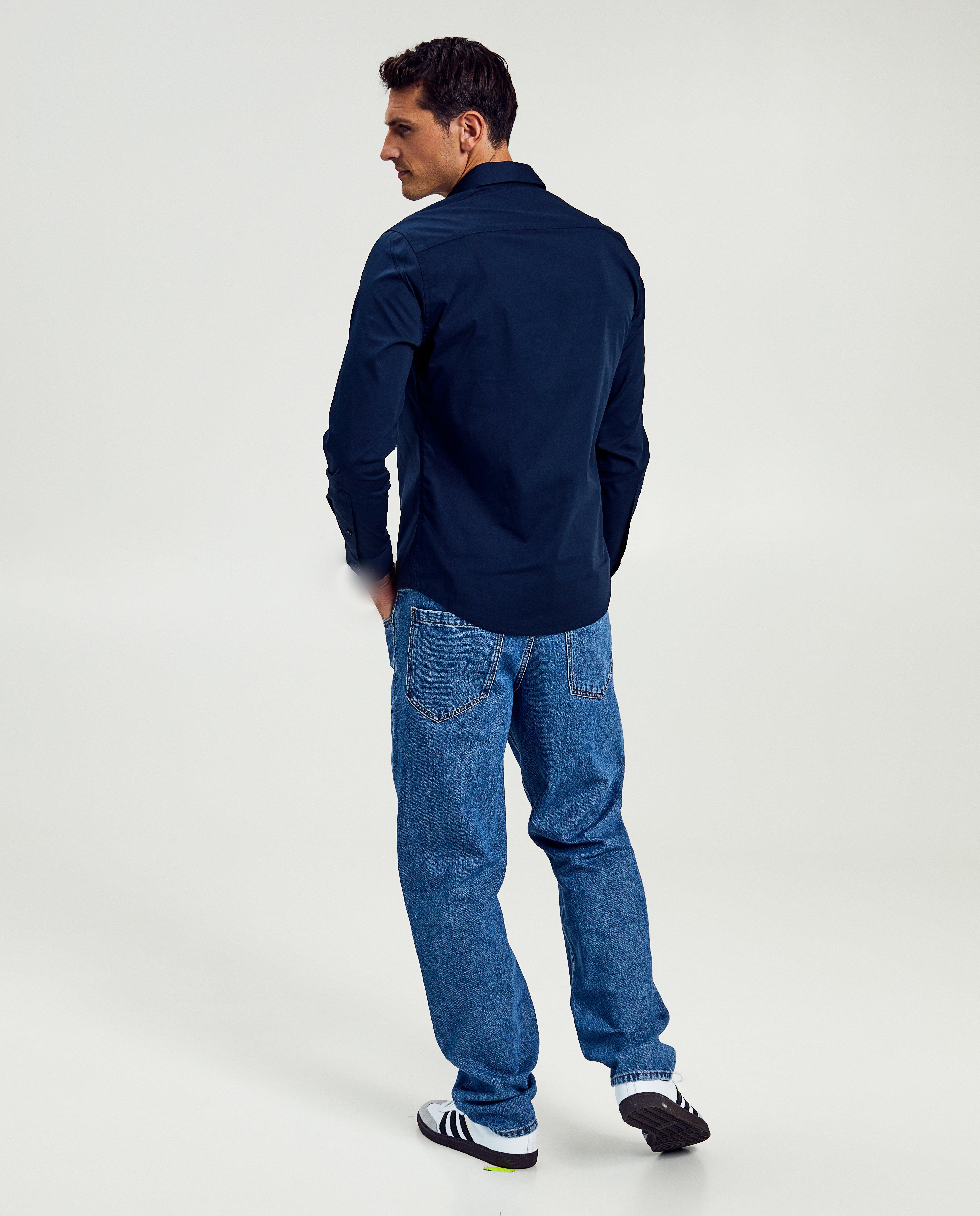 Hemden - Donkerblauw hemd, slim fit