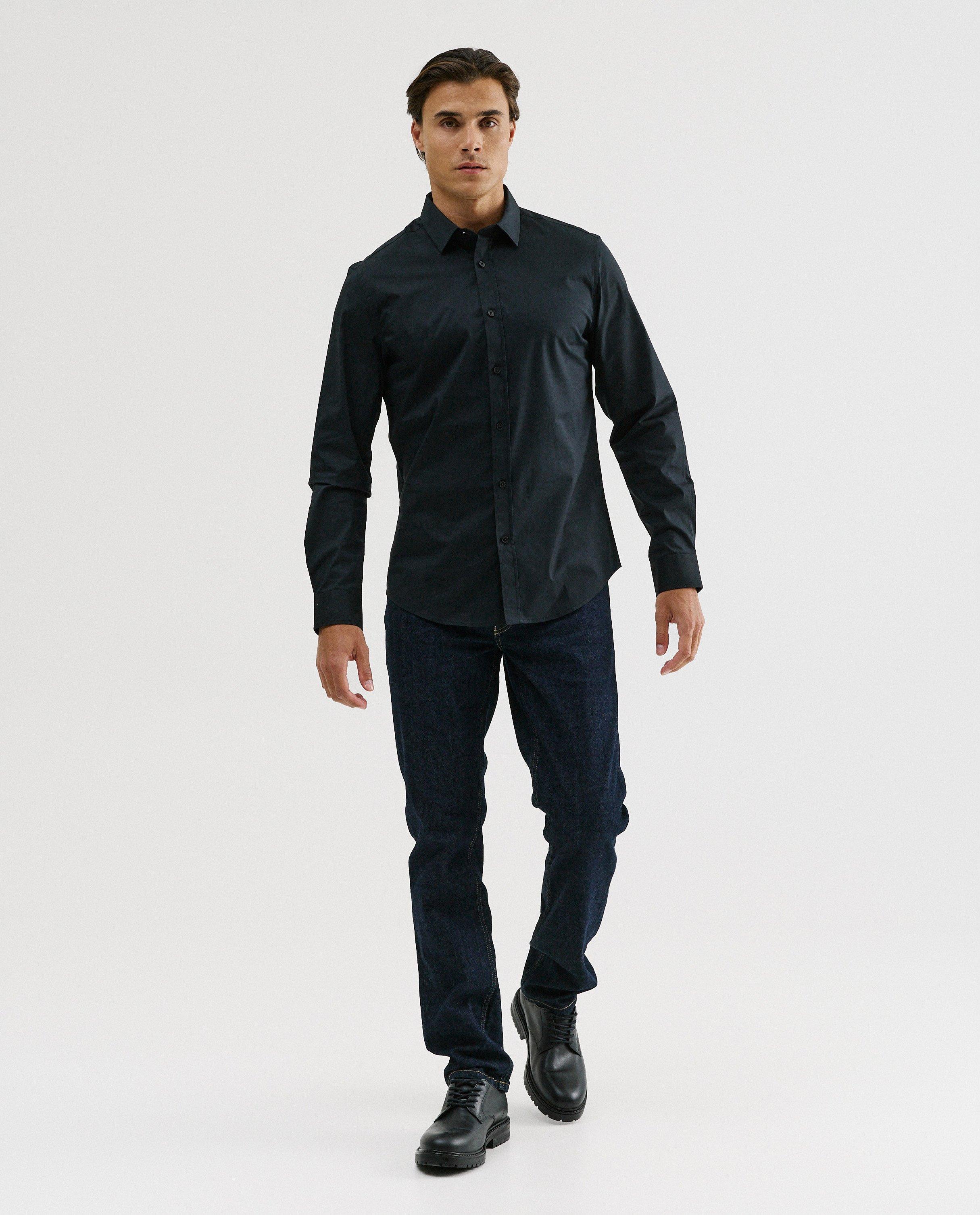 Zwart hemd, slim fit - Product Detail - zwart - afbeelding nummer 2