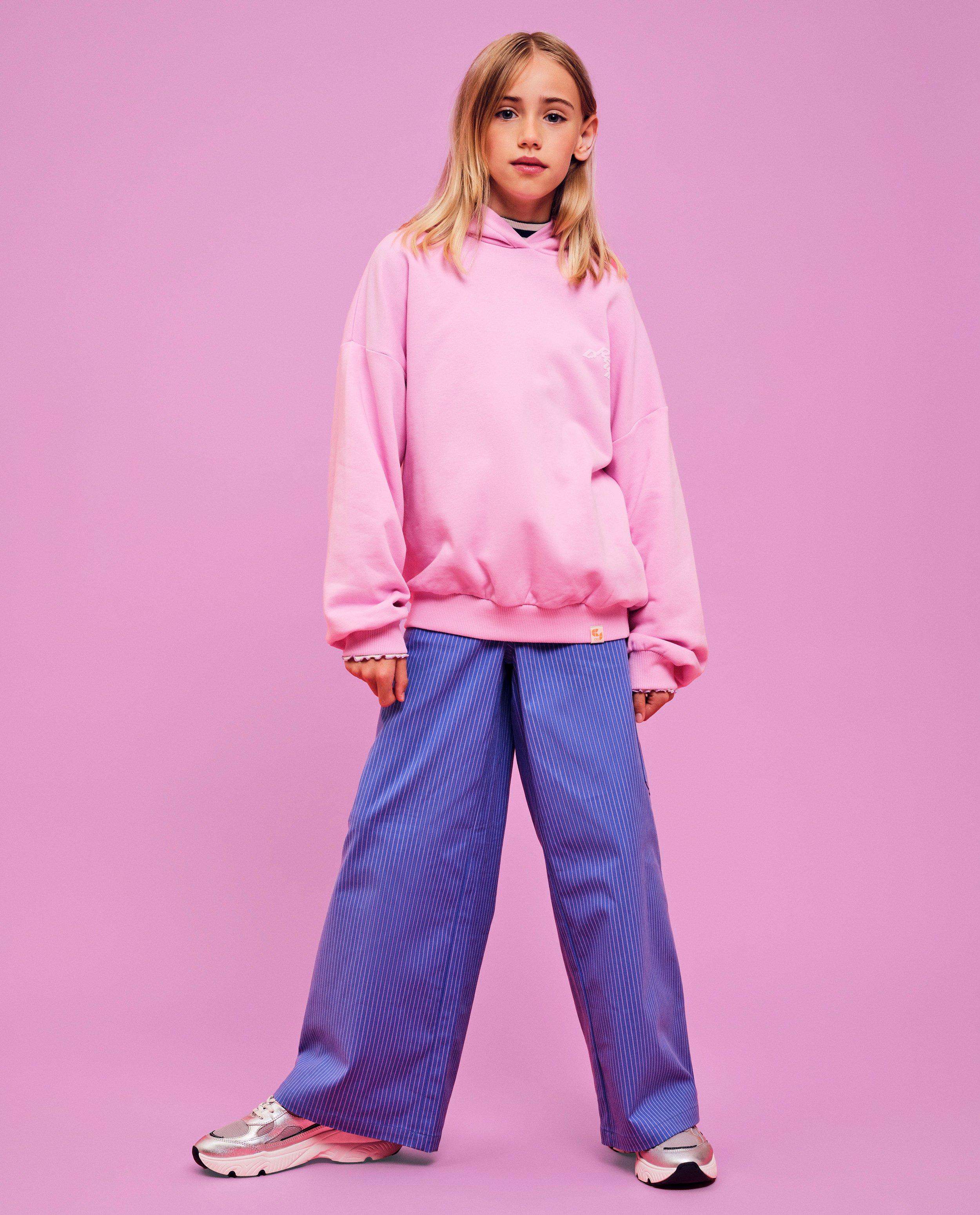 Broek met fijne strepen, wide leg fit - null - CKS