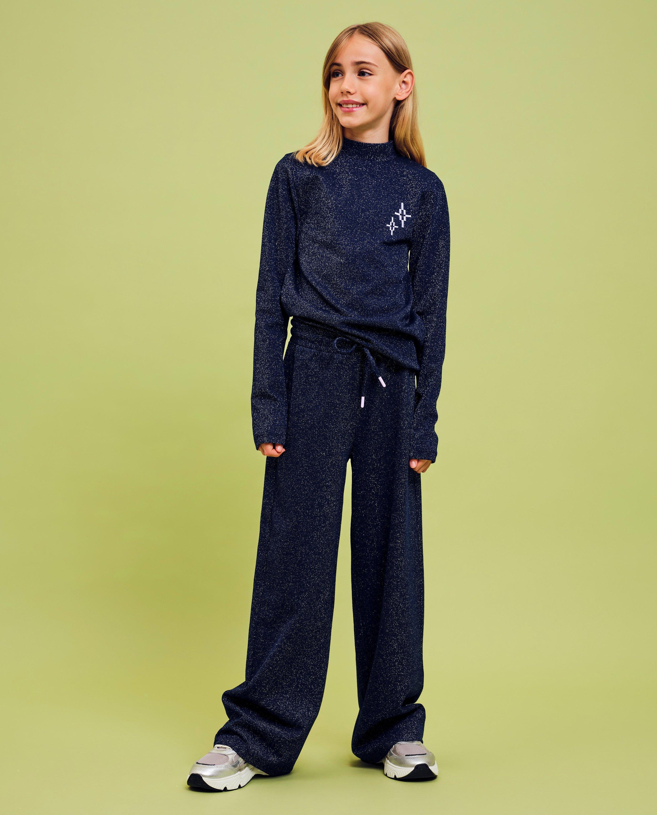 Donkerblauwe broek met glitter - null - CKS