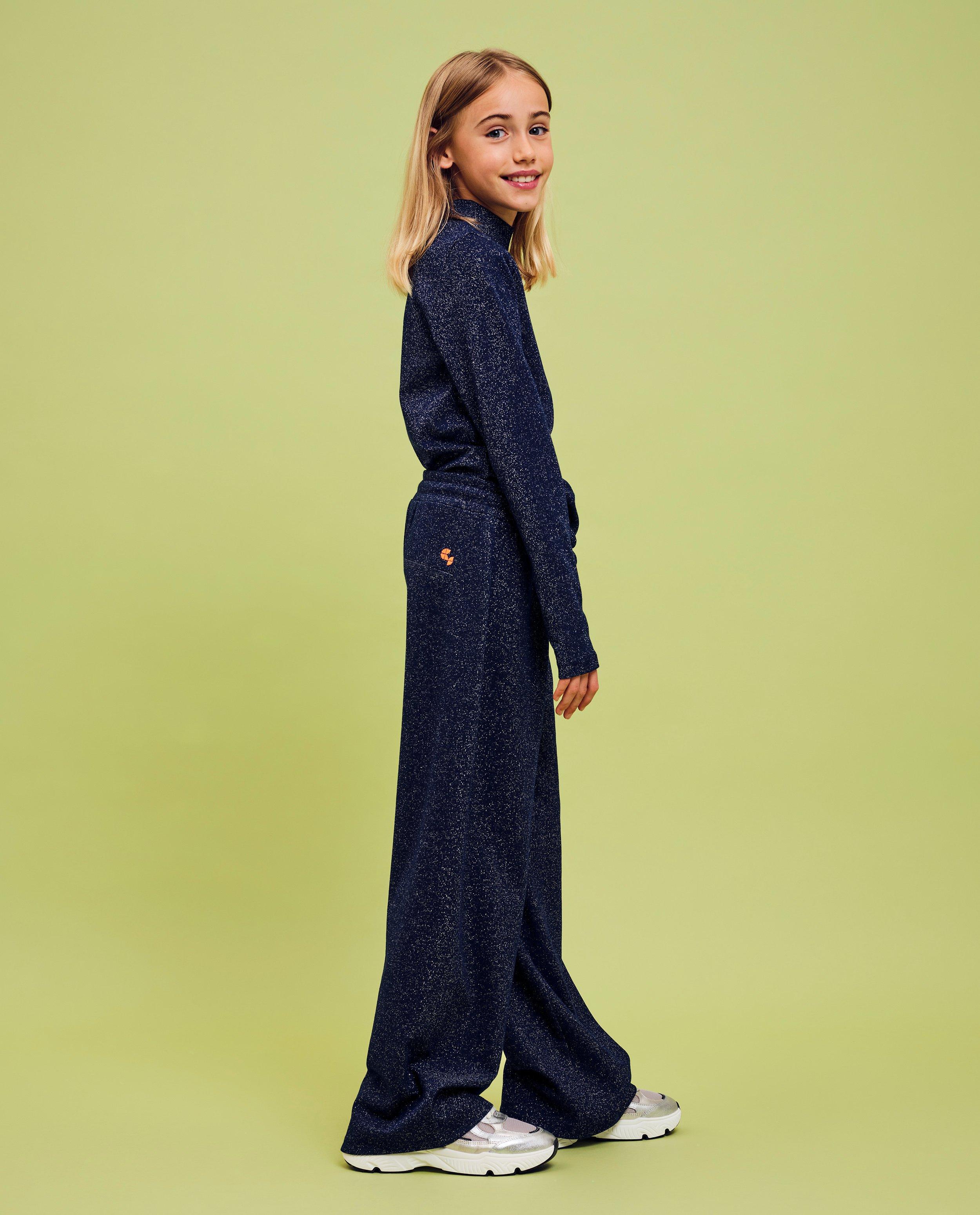 Broeken - Donkerblauwe broek met glitter
