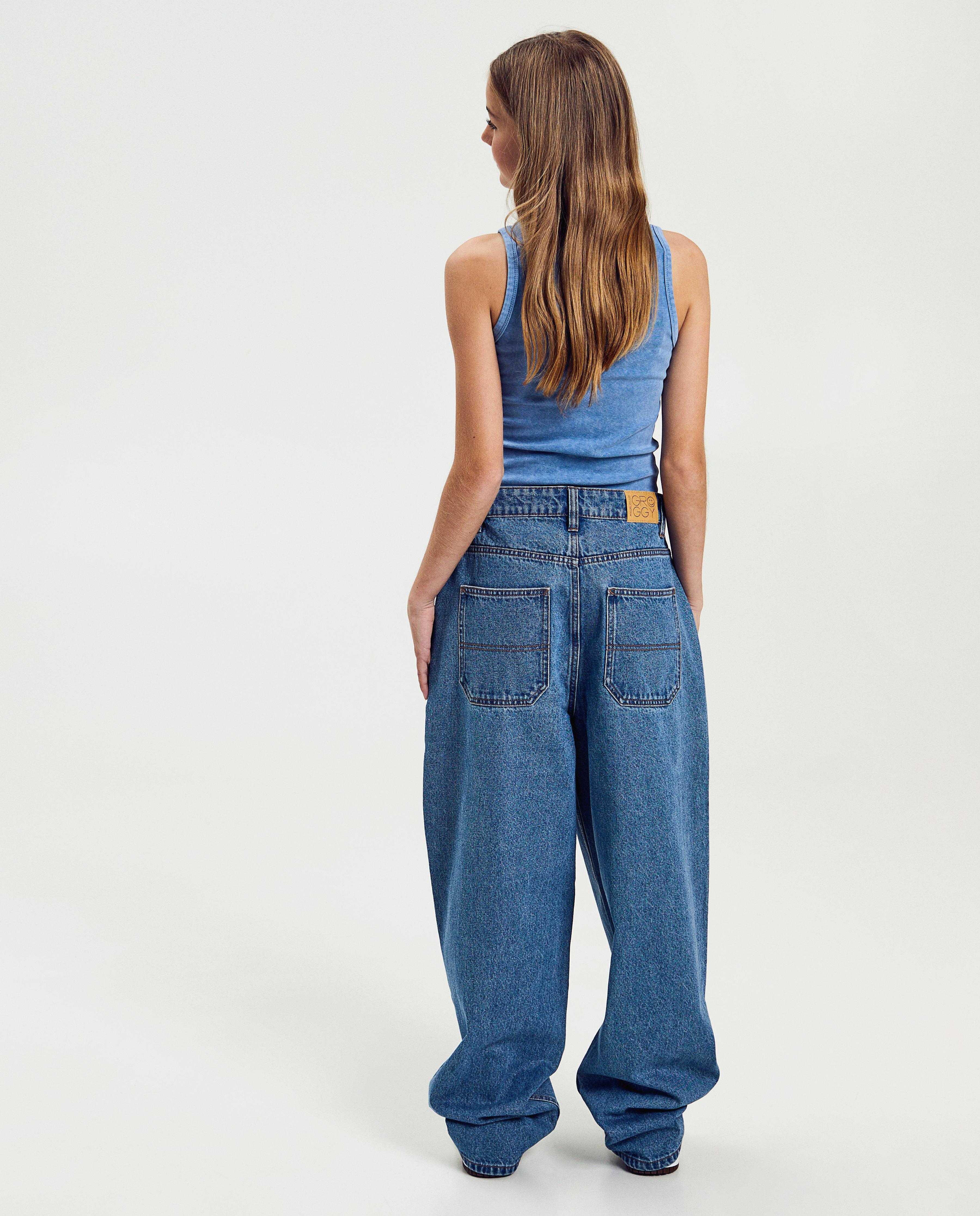 Jeans bleu, coupe baggy - D&eacute;tails du produit - bleu - image num&eacute;ro 3