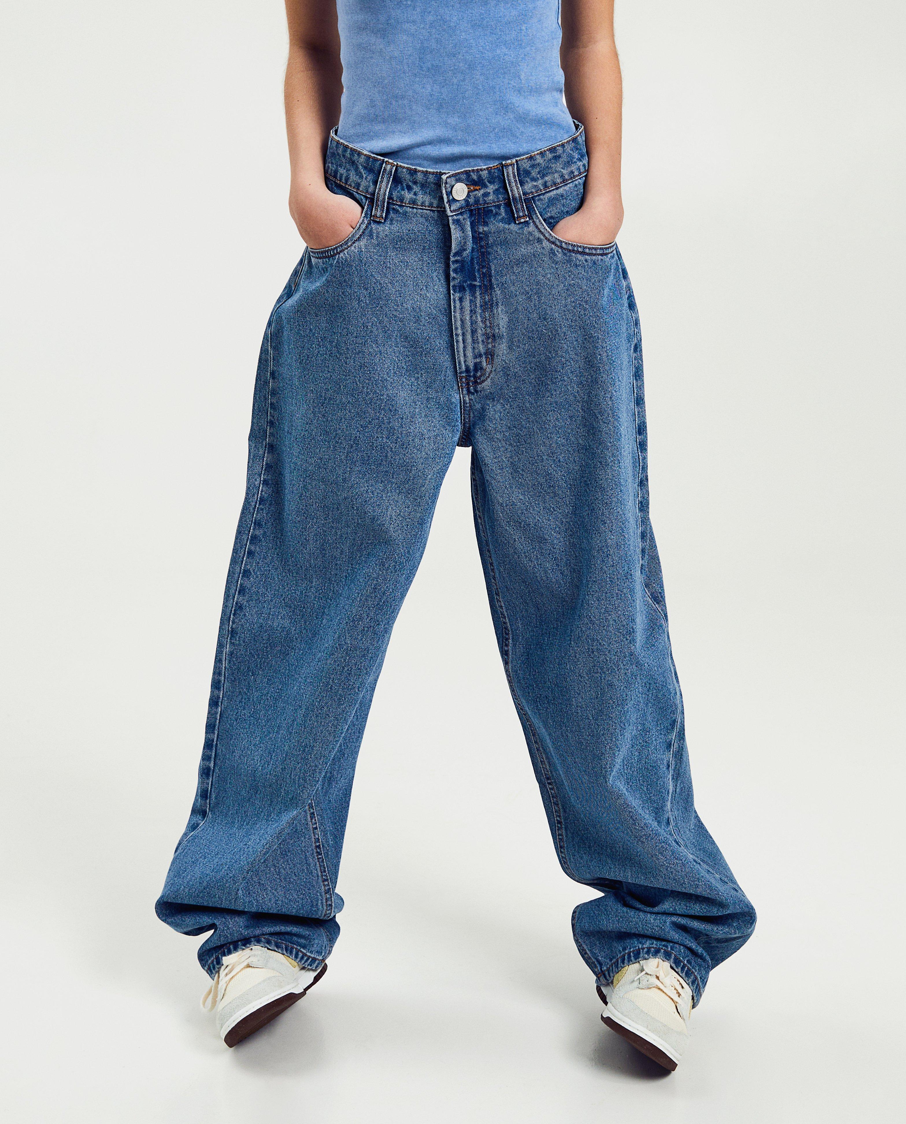 Jeans bleu, coupe baggy - D&eacute;tails du produit - bleu - image num&eacute;ro 4