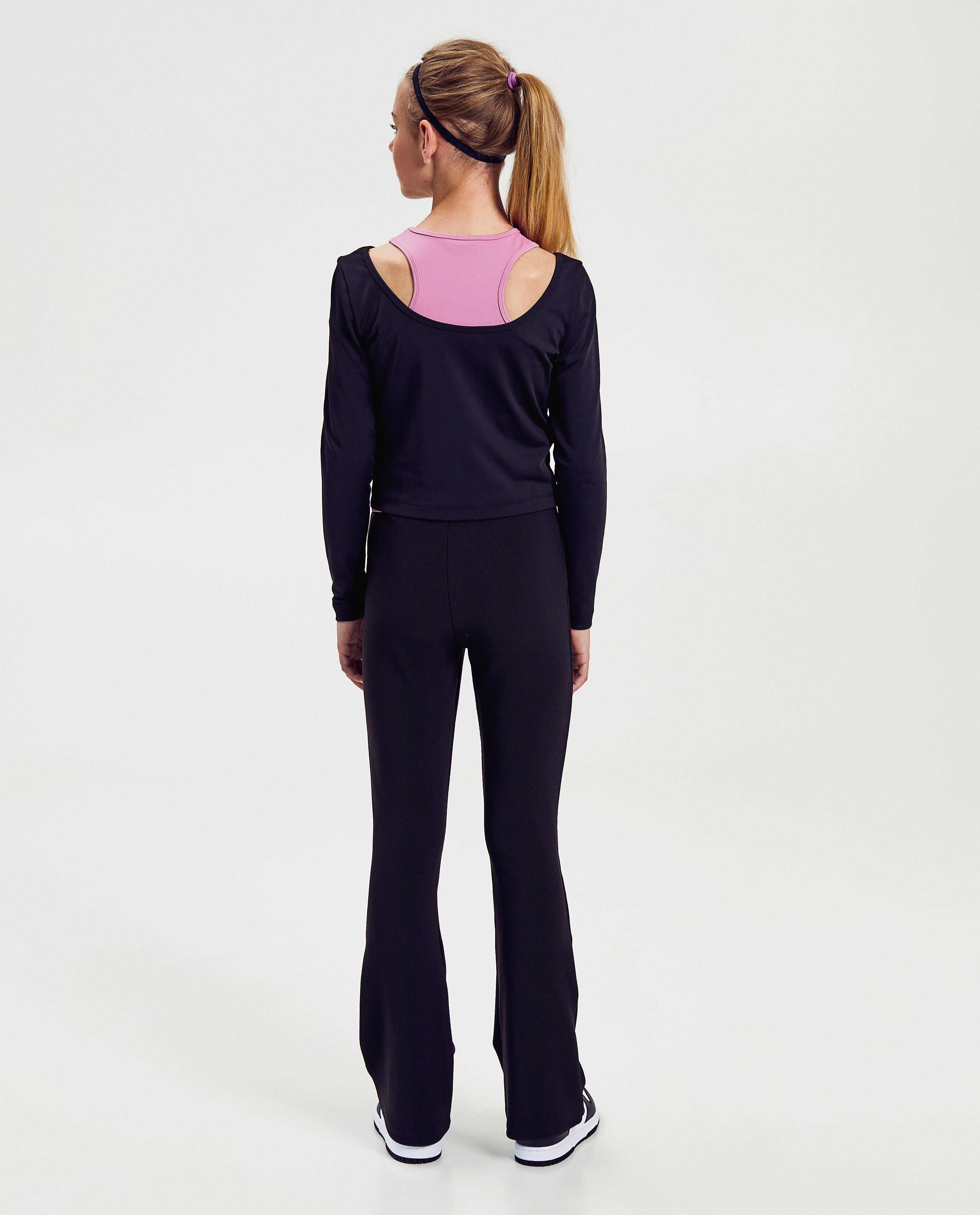Leggings - Zwarte legging met fijne rib