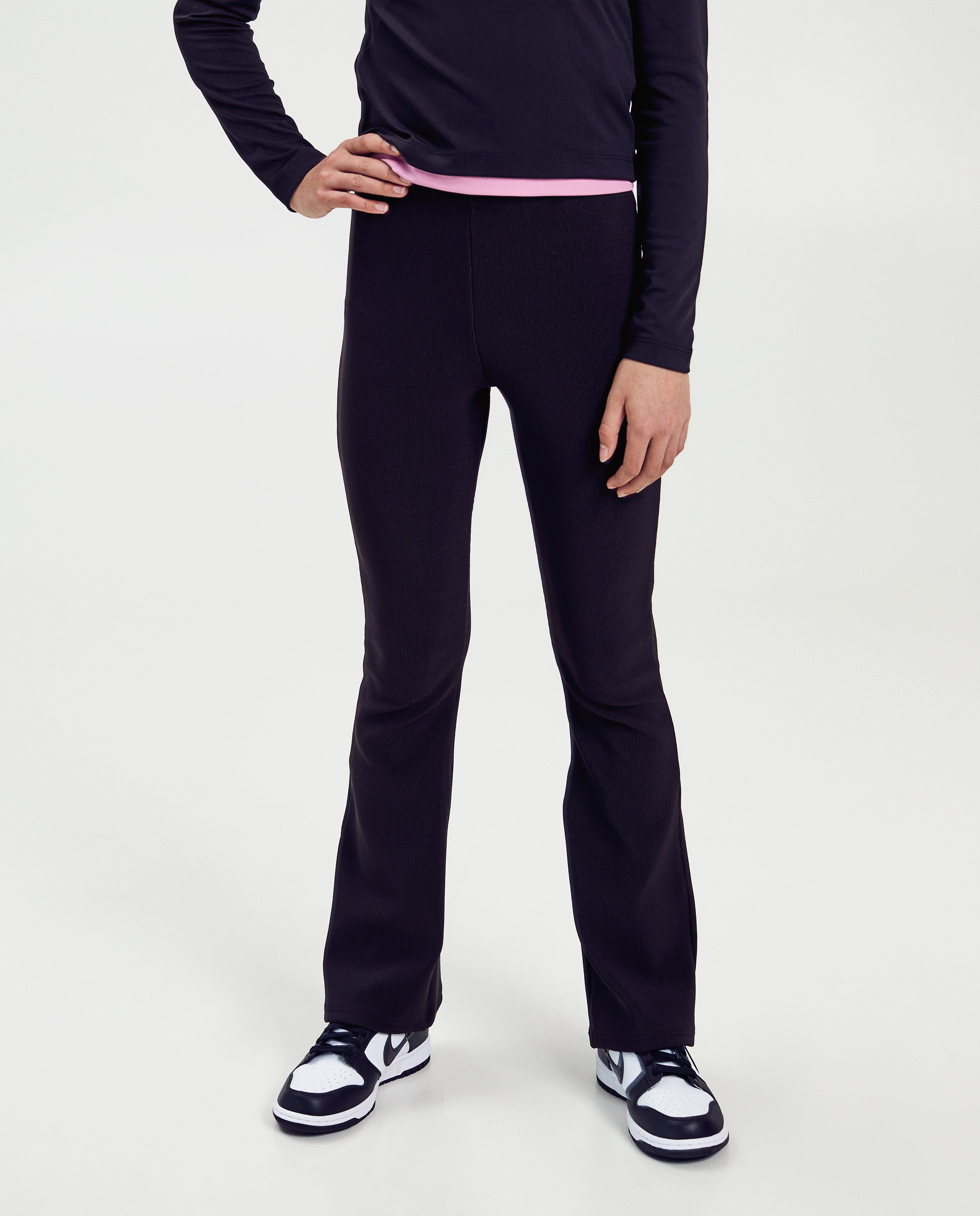 Leggings - Zwarte legging met fijne rib