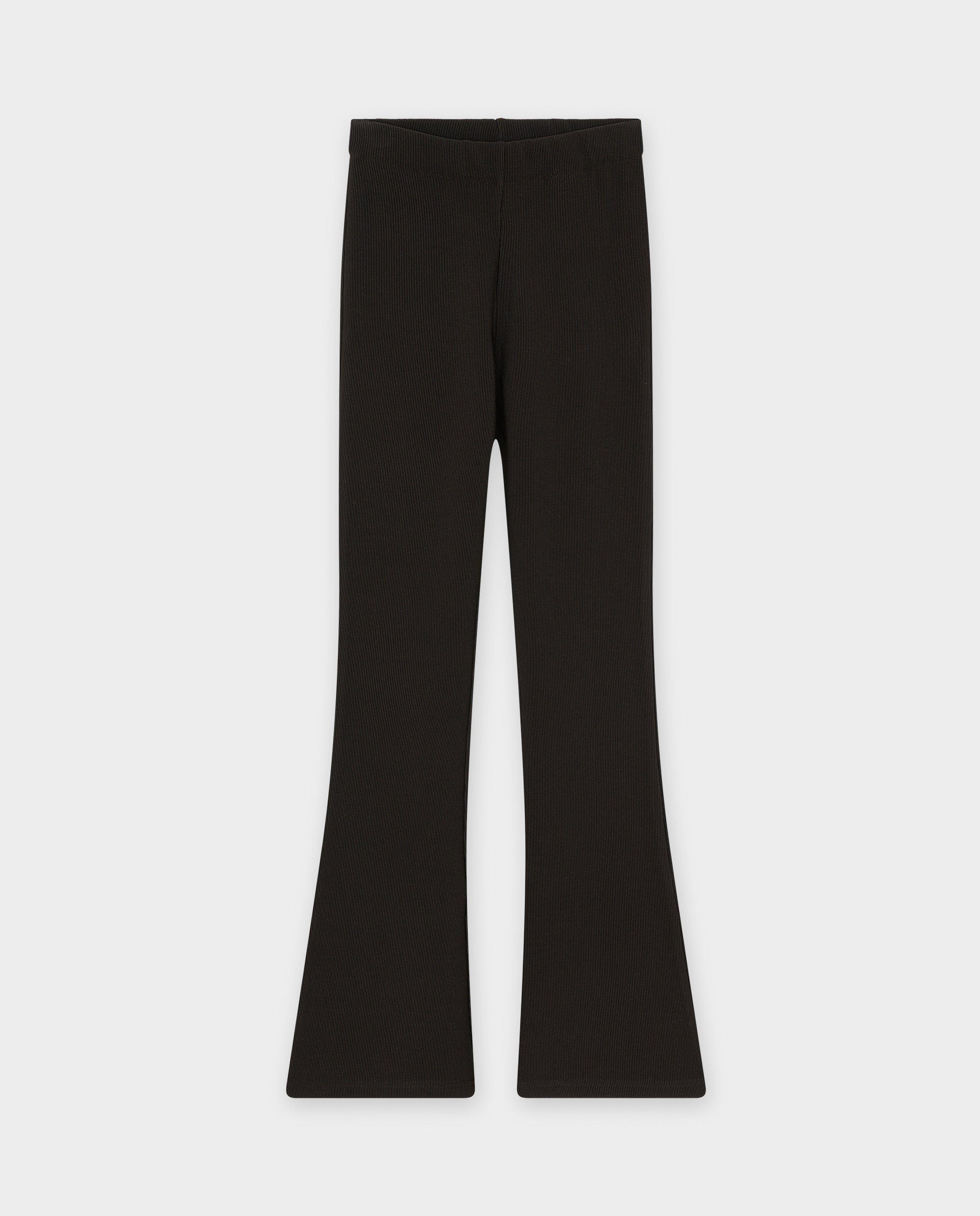 Leggings - Zwarte legging met fijne rib