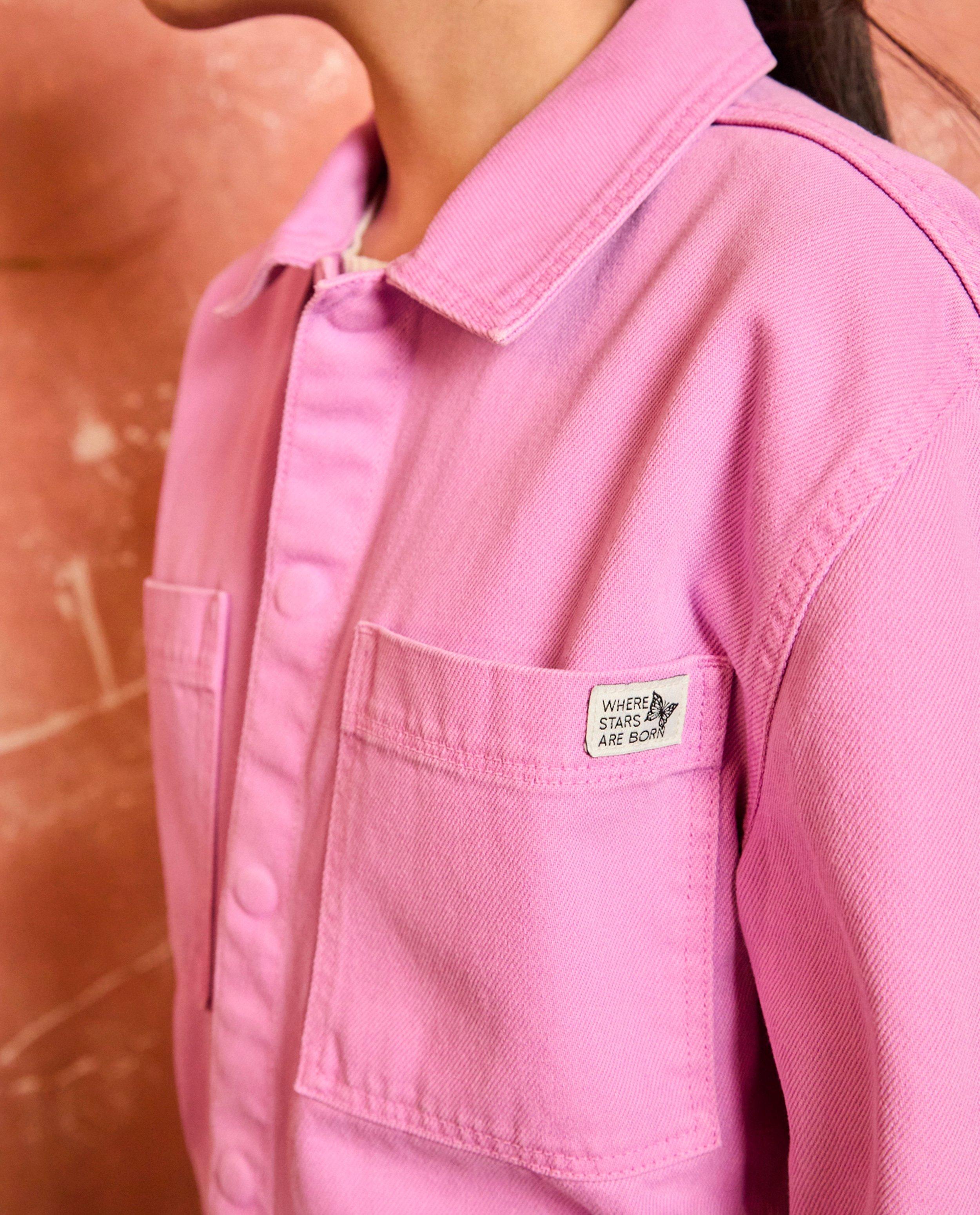 Jumpsuit - Roze jumpsuit van jeans, 6-14 jaar