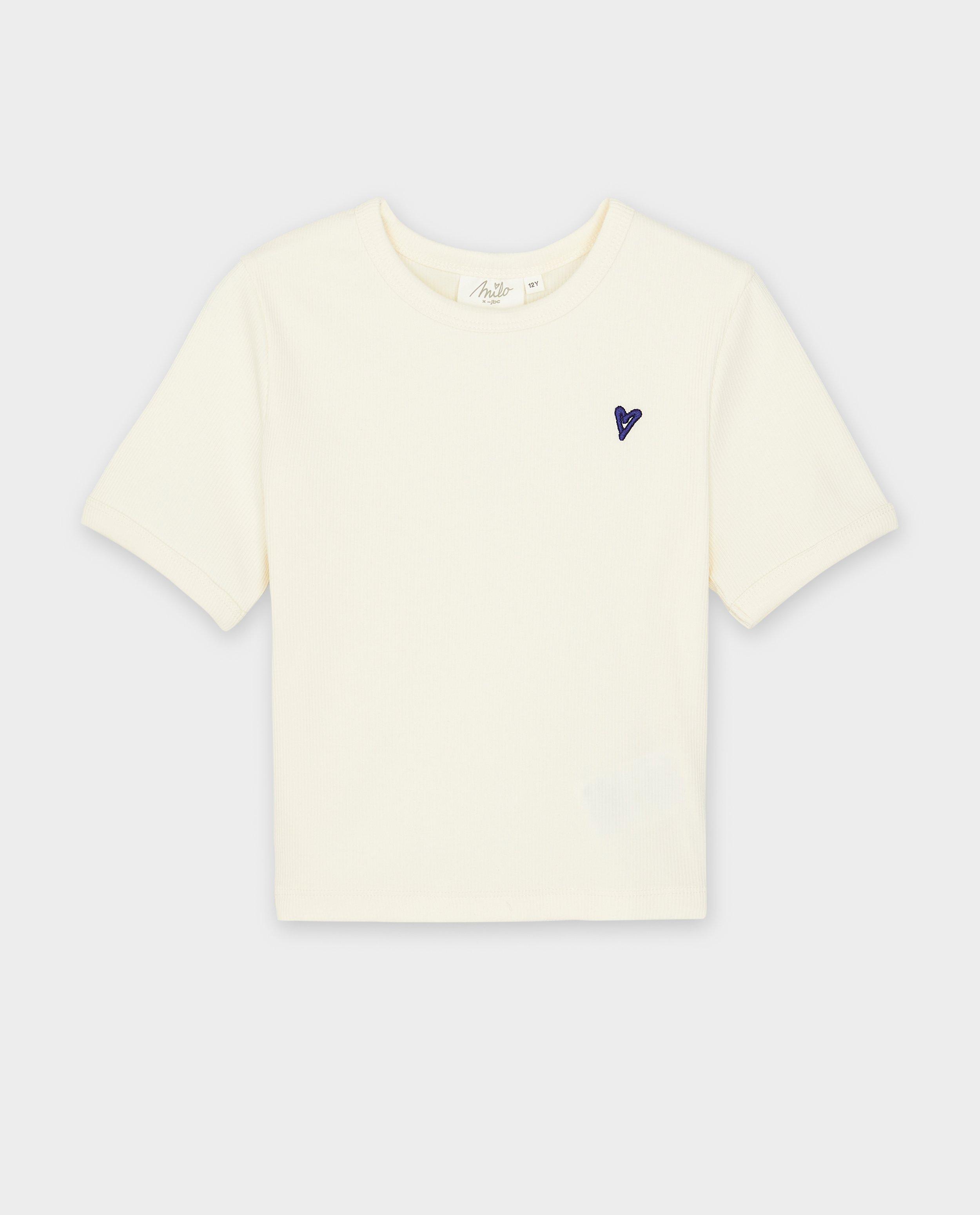 T-shirt met fijne rib, 6-14 jaar - Product Detail - lichtbeige - afbeelding nummer 2