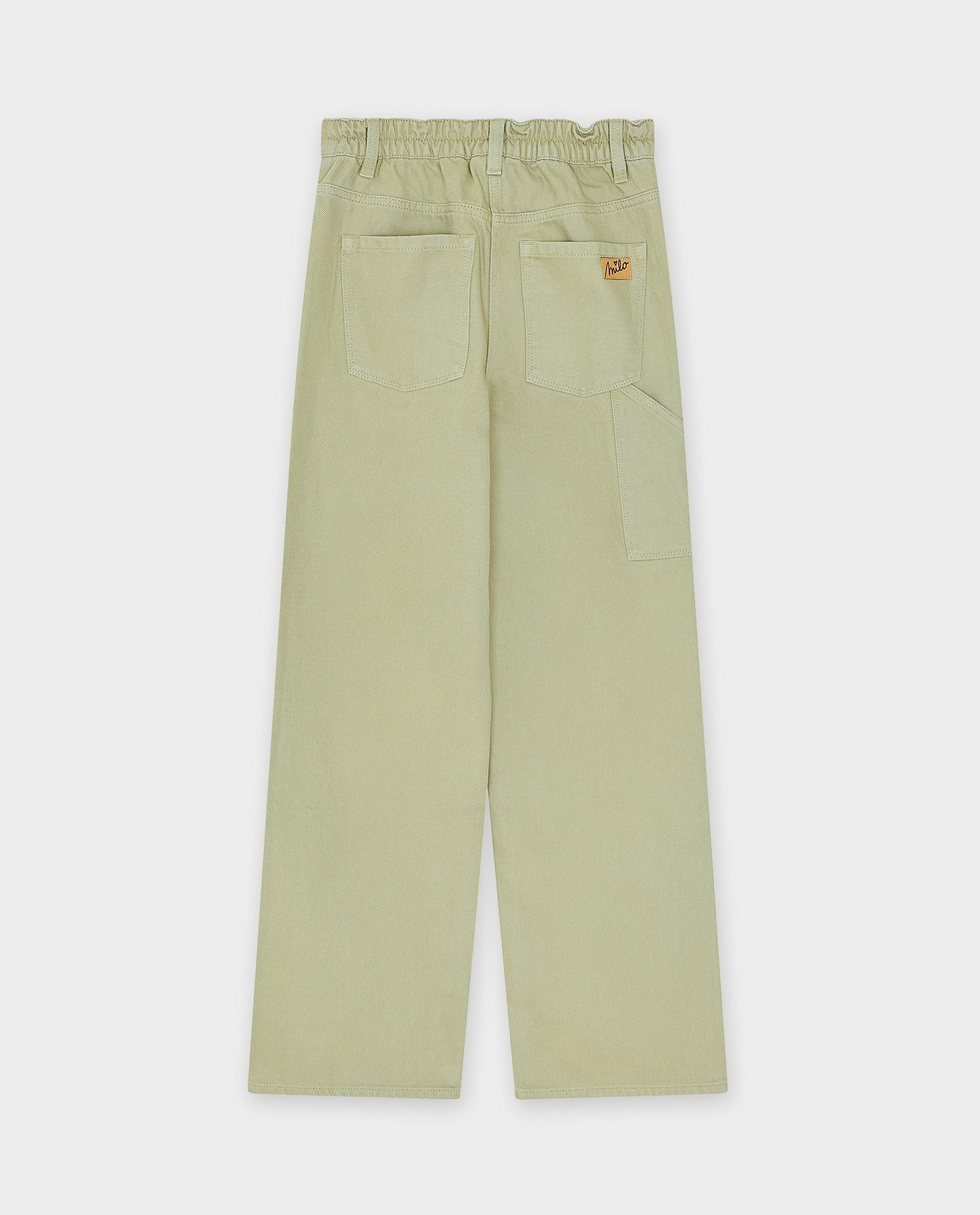 Jeans - Groene jeans, straight fit, 6-14 jaar