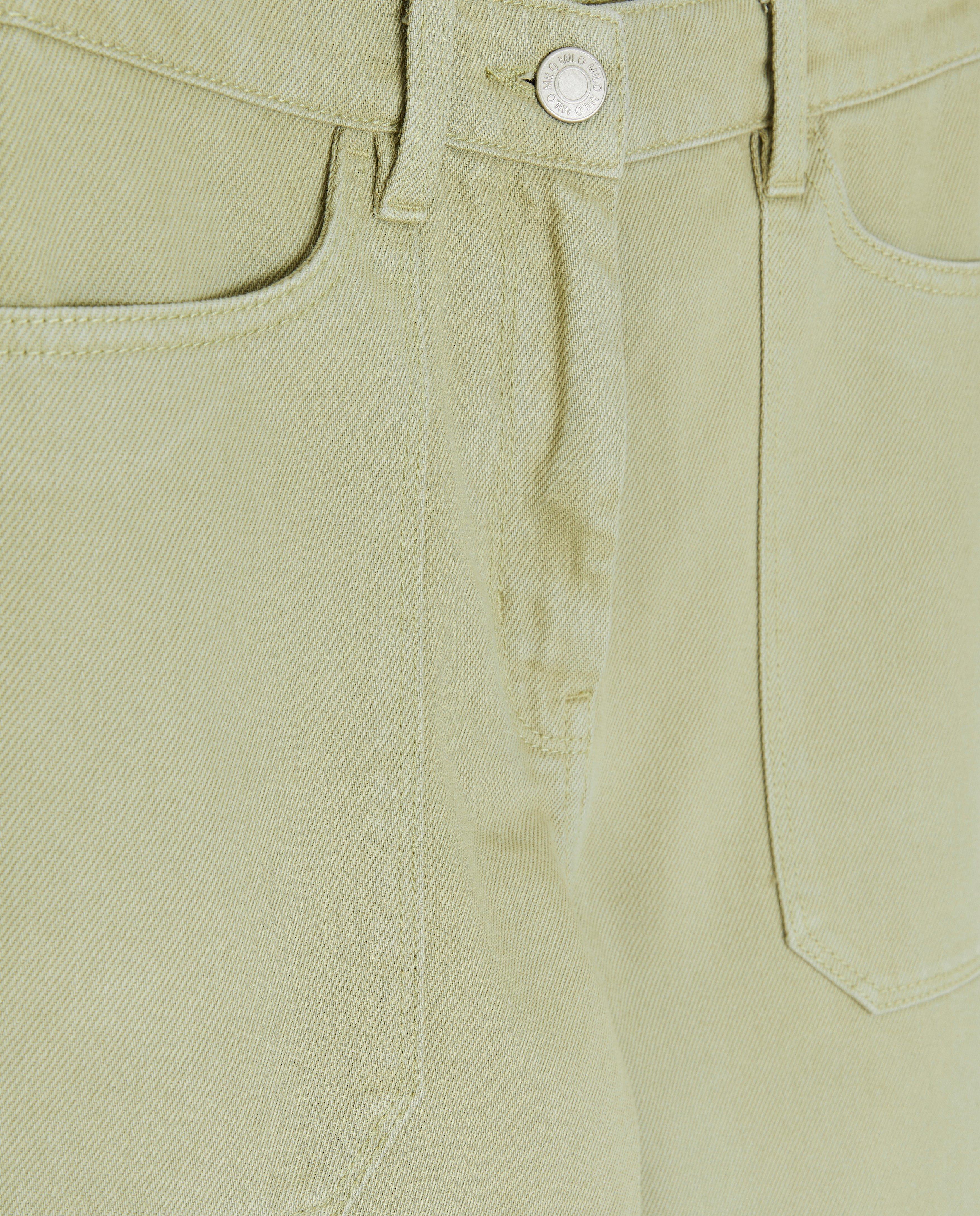 Jeans - Groene jeans, straight fit, 6-14 jaar