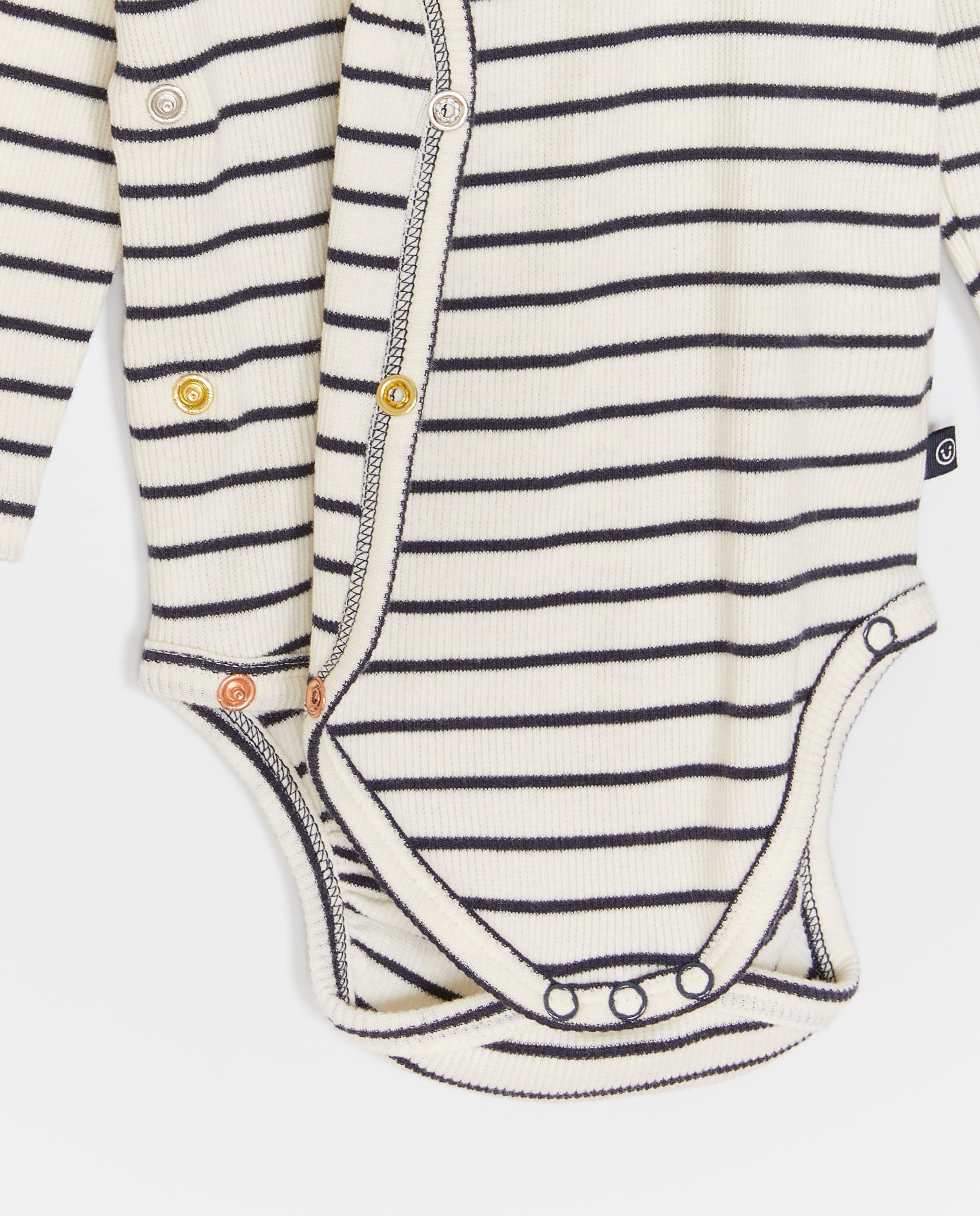 Body crois&eacute; en coton bio - D&eacute;tails du produit - bleu fonc&eacute; - image num&eacute;ro 4