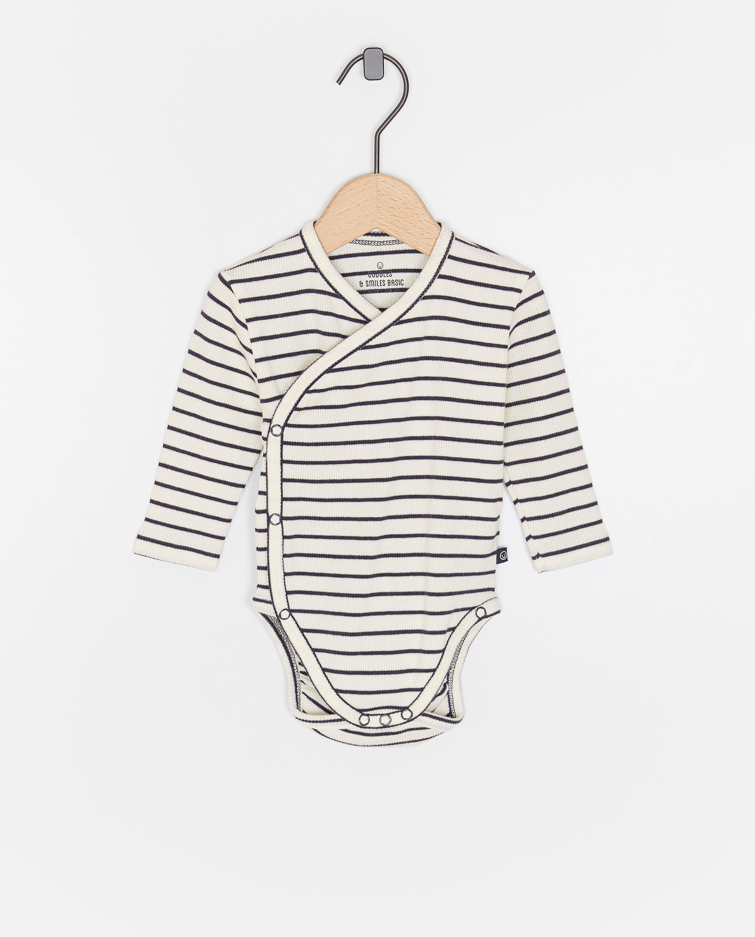 Body crois&eacute; en coton bio - D&eacute;tails du produit - bleu fonc&eacute; - image num&eacute;ro 1