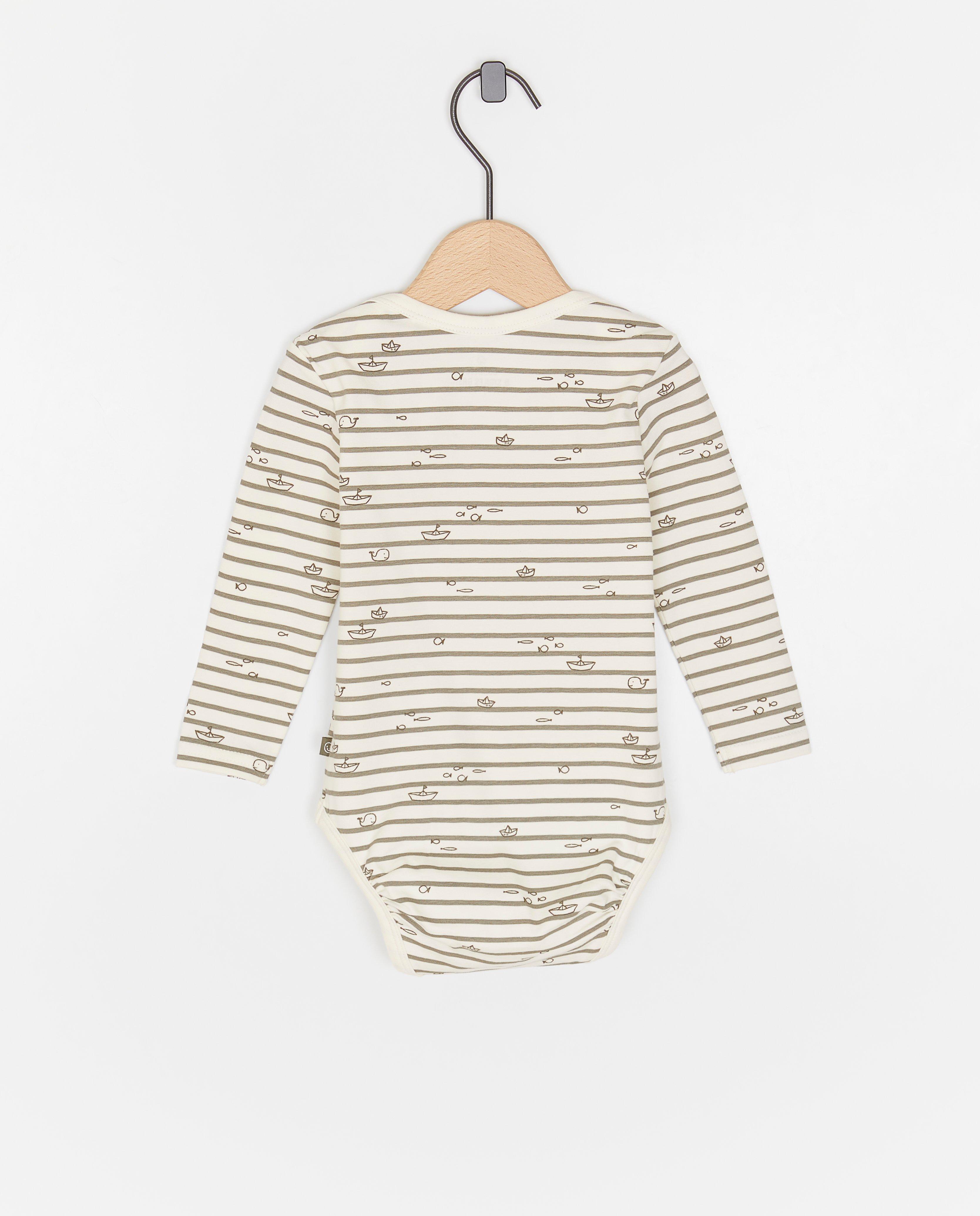Onesies - Romper met enveloppehals van biokatoen