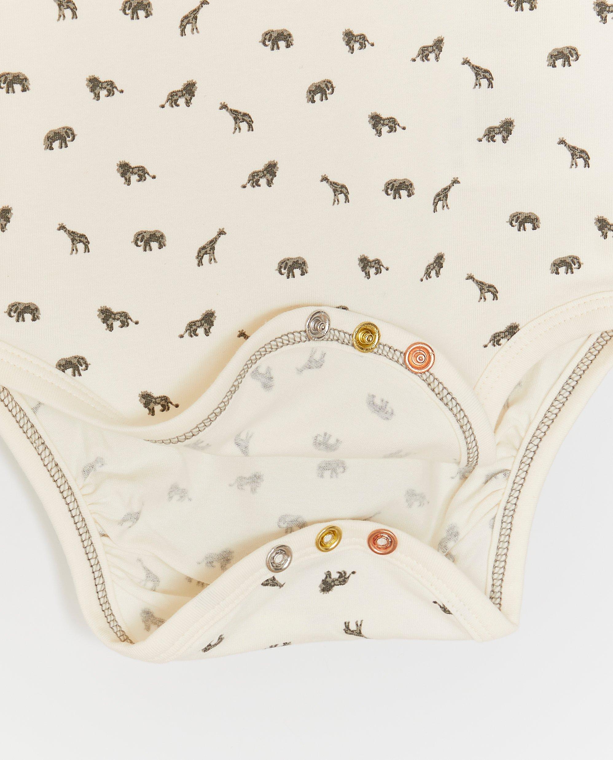 Onesies - Romper met enveloppehals van biokatoen