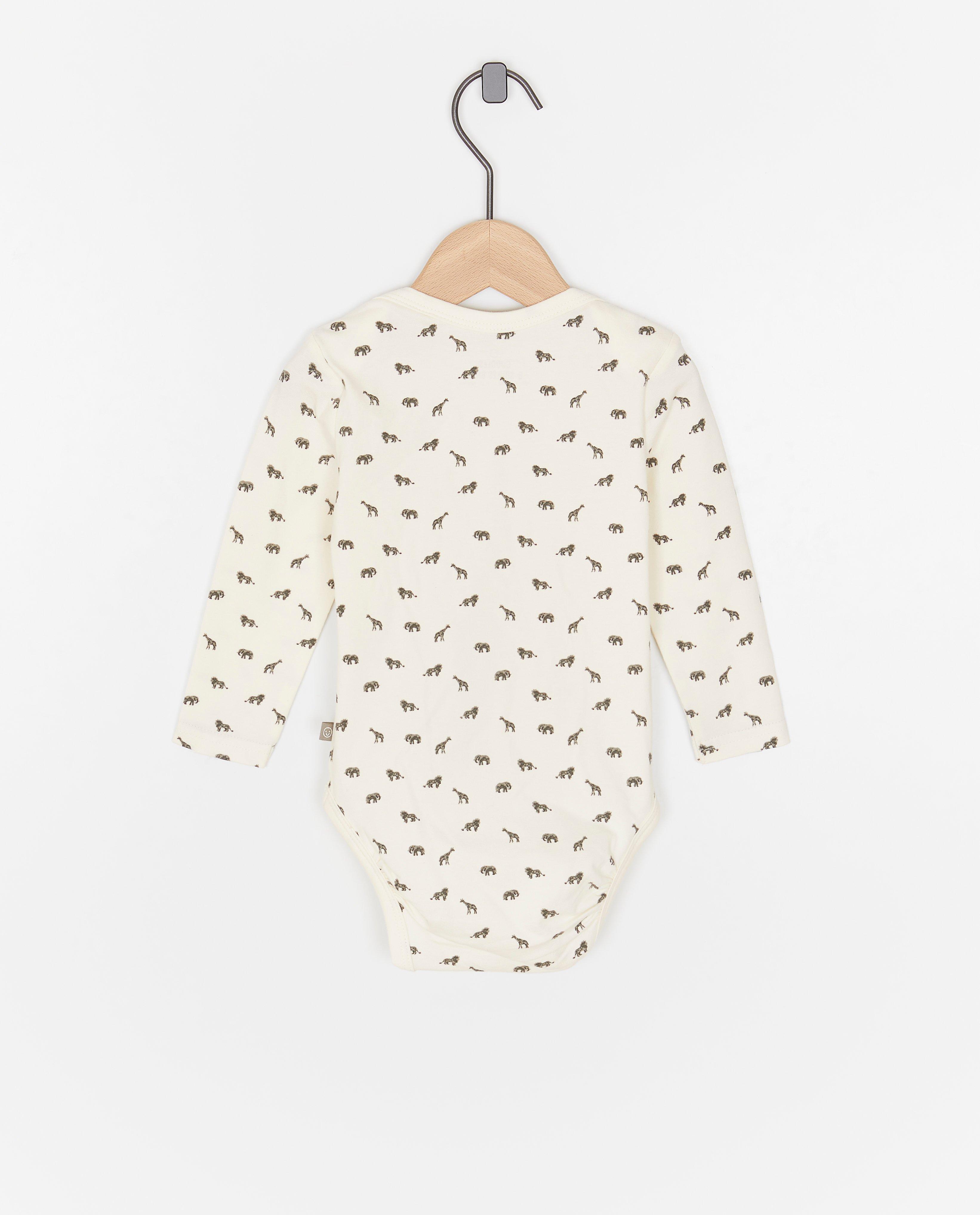 Onesies - Romper met enveloppehals van biokatoen