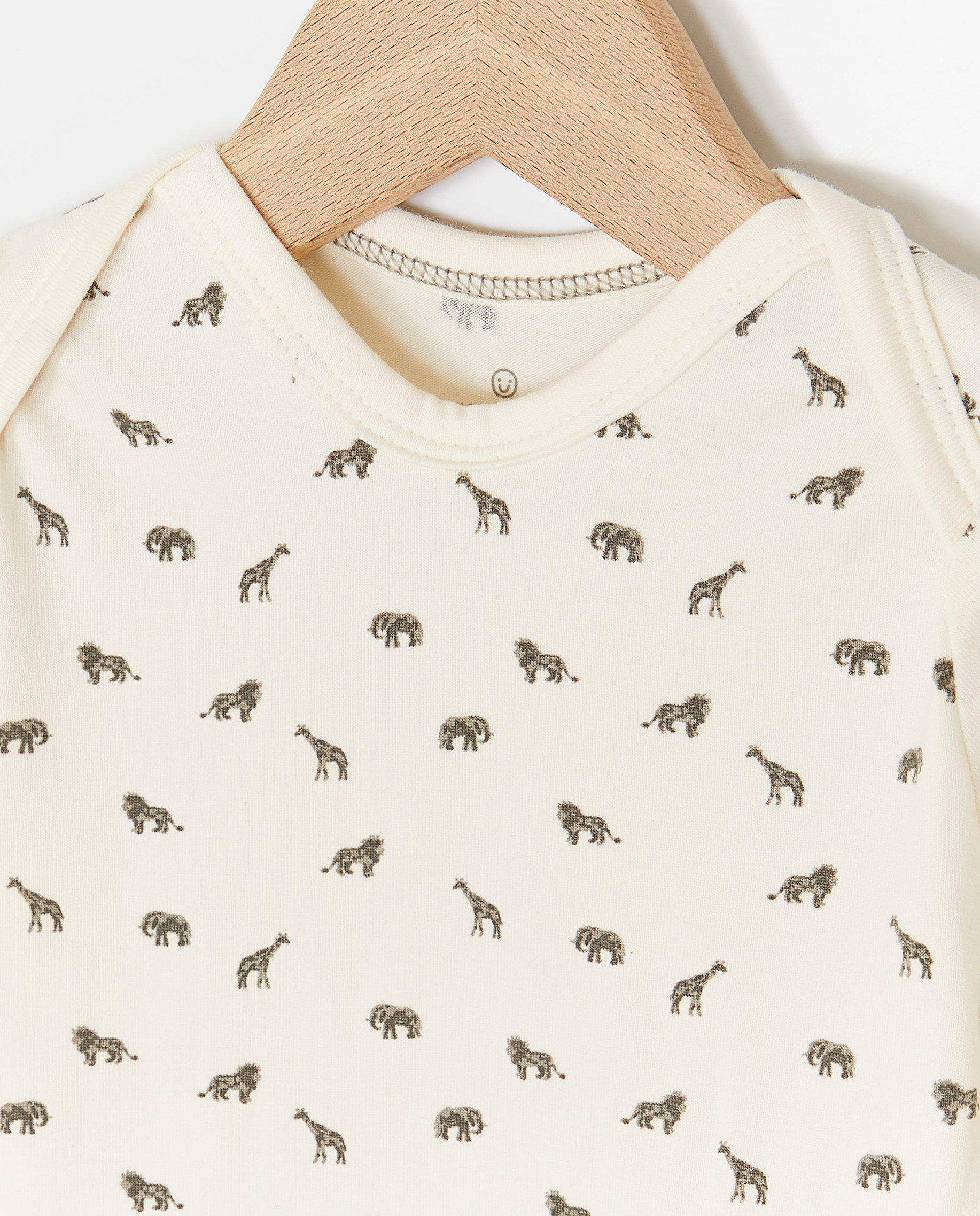 Onesies - Romper met enveloppehals van biokatoen