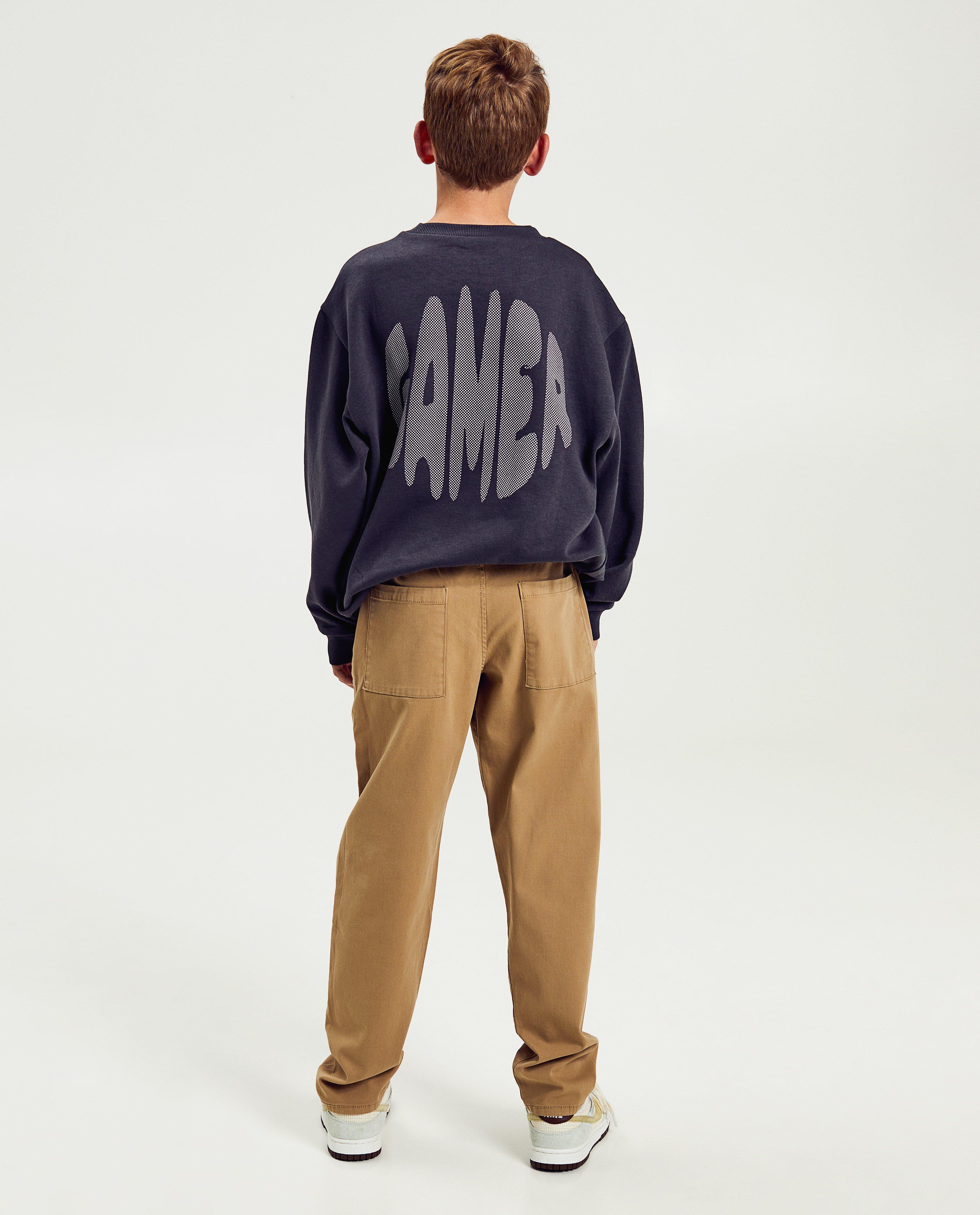 Broeken - Donkergroene broek, baggy fit