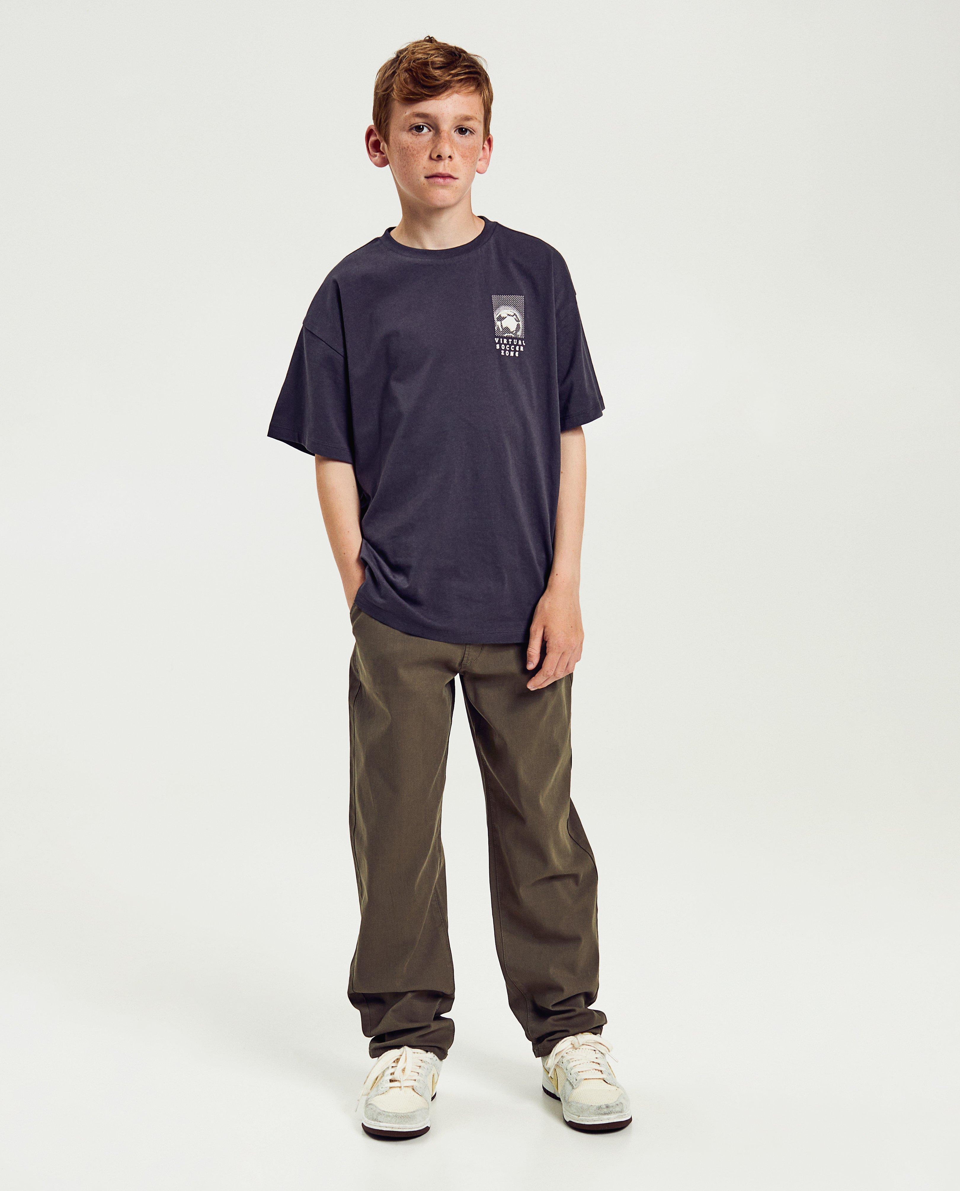 Pantalon vert fonc&eacute;, coupe baggy - D&eacute;tails du produit - khaki - image num&eacute;ro 1